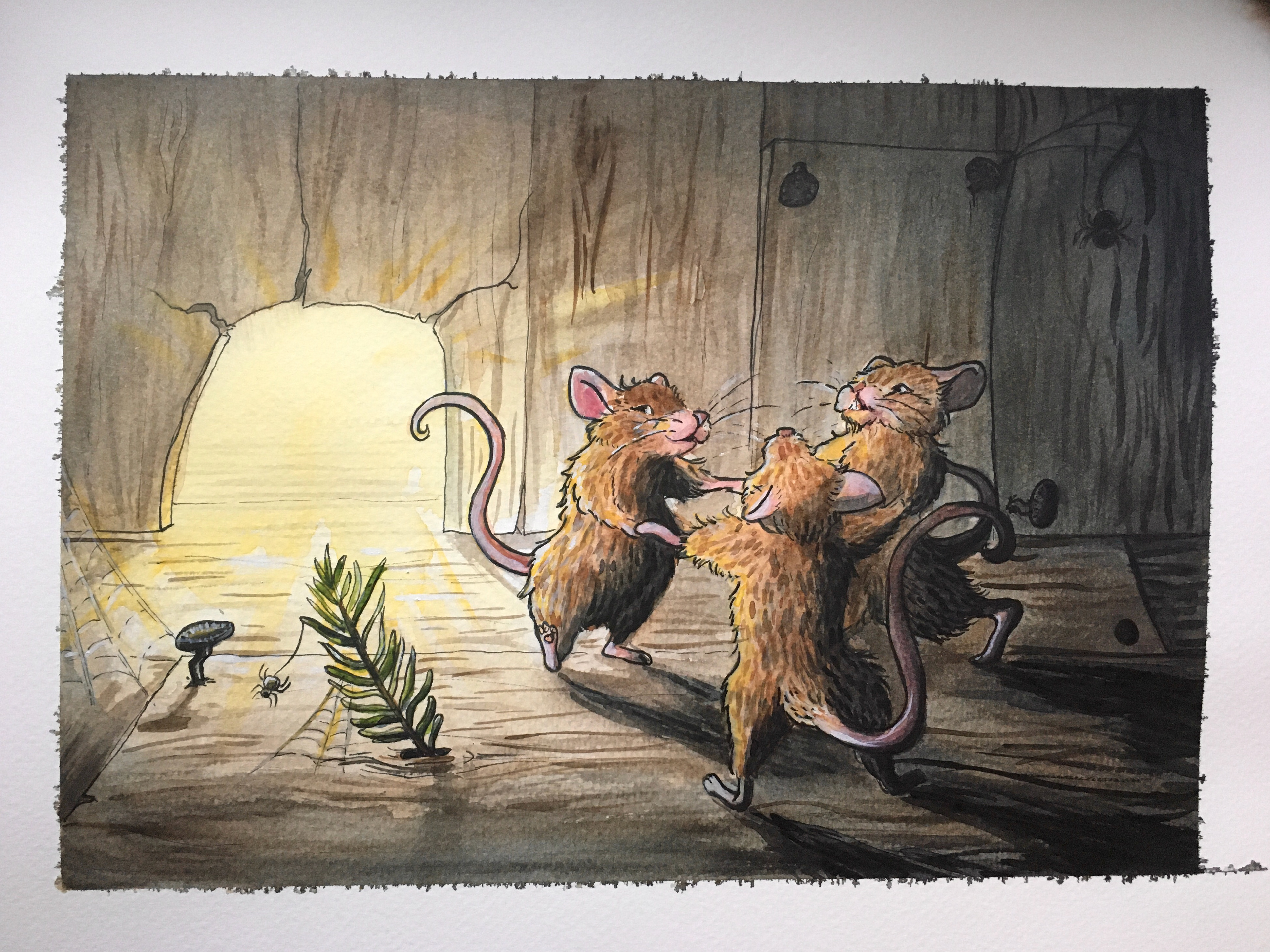 Mouse christmas - Watercolour