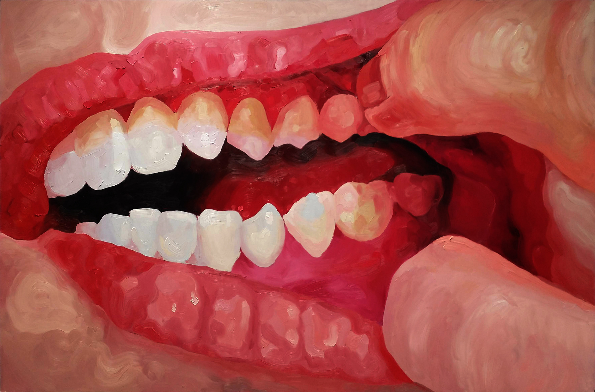 Made to Tear, 46" x 70", Oil on Panel, 2023