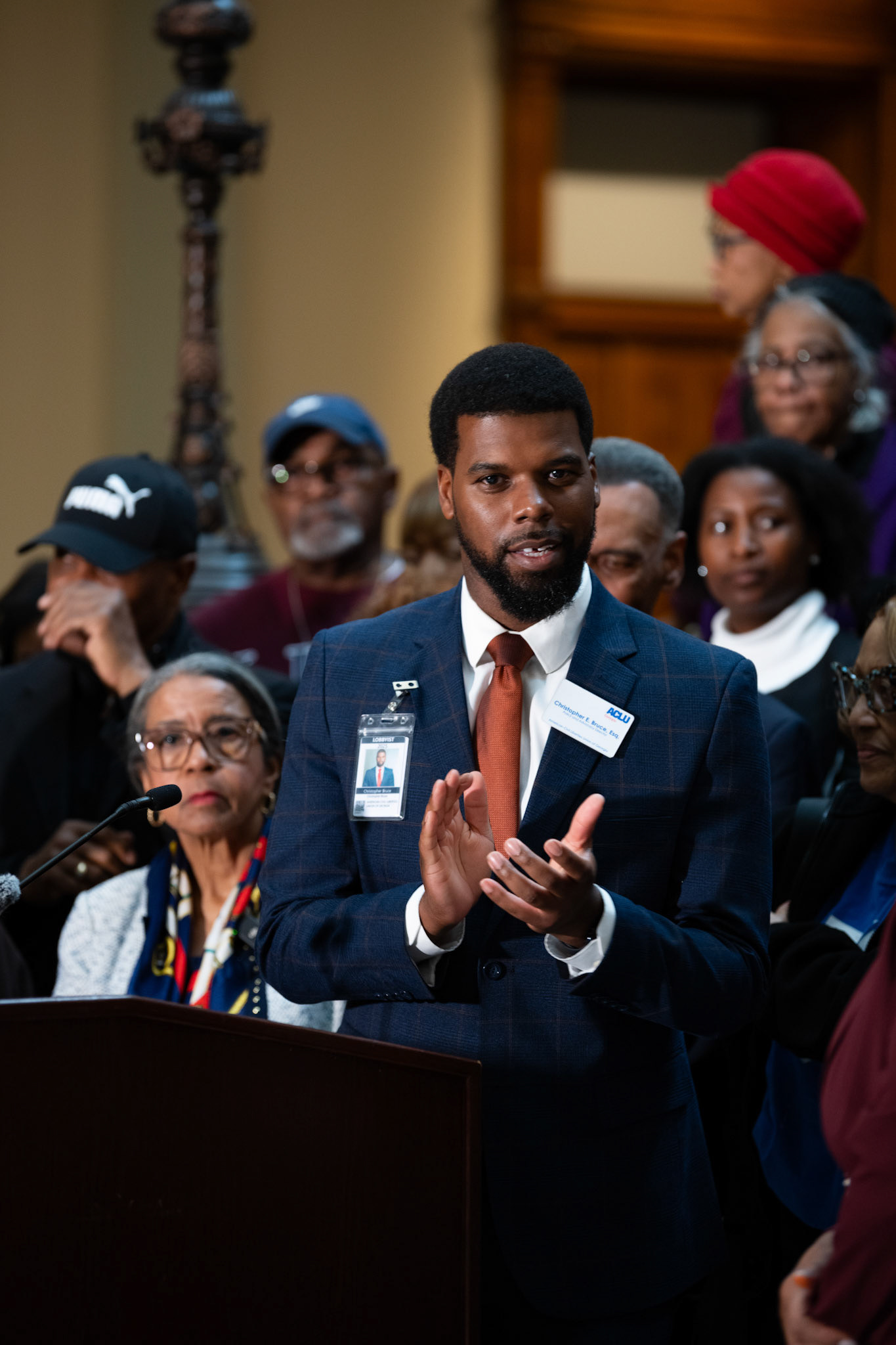 ACLU at Georgia State Captial. DEI ban hearing.