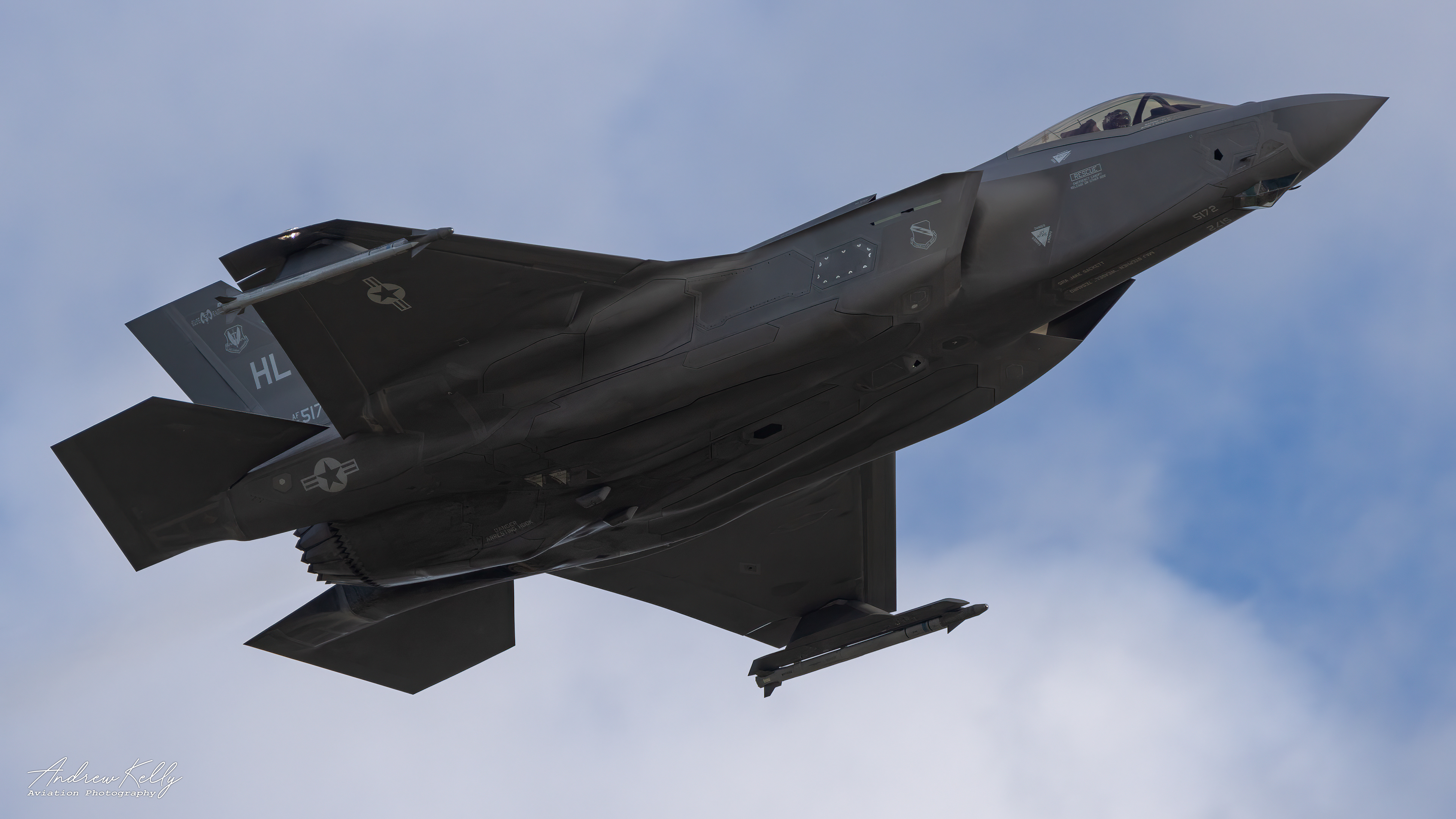 Hill AFB F-35 Departs KSAV for William Tell 2023