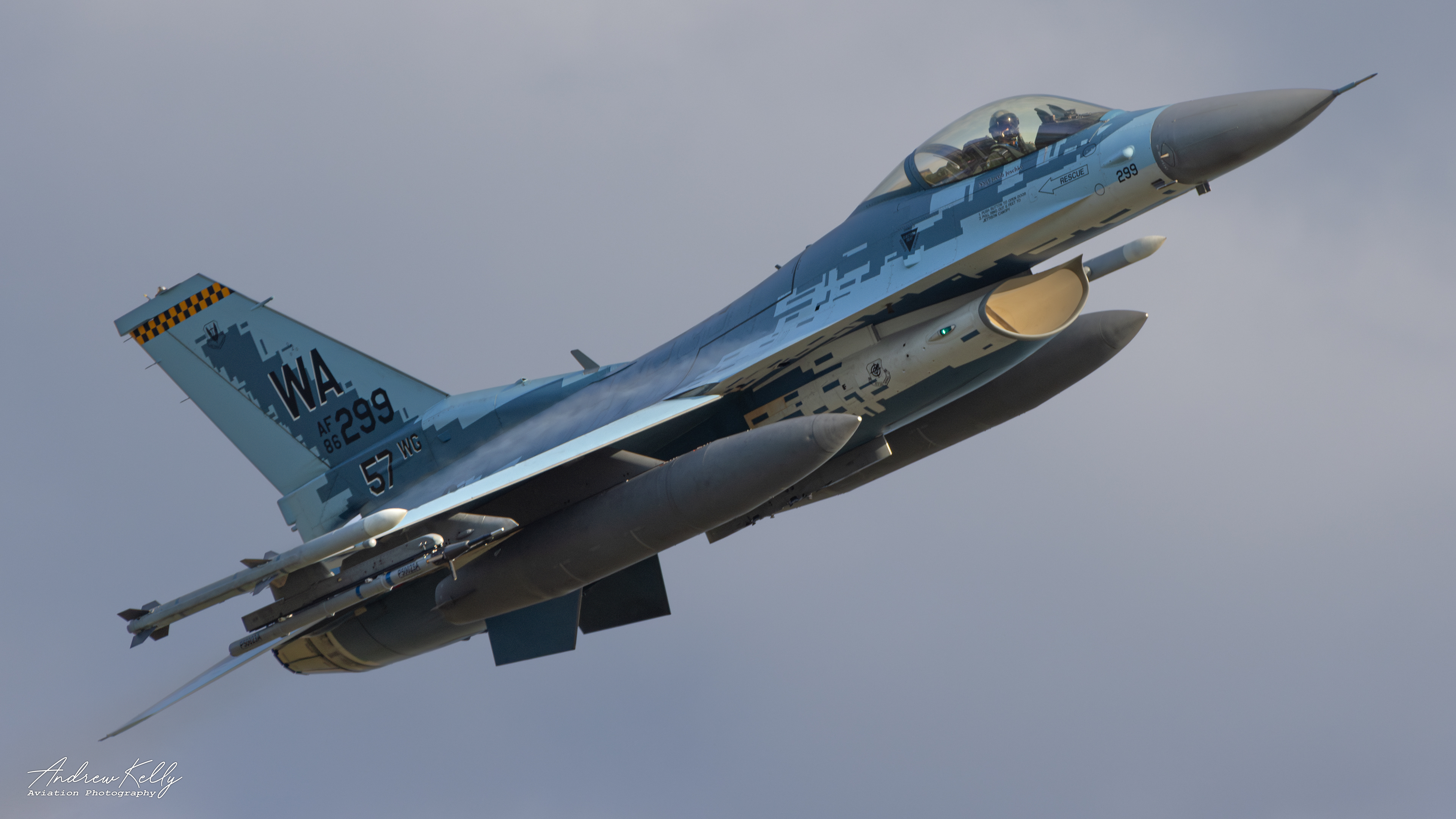 64th Aggressor Squadron F-16 Departs KSAV for William Tell 2023