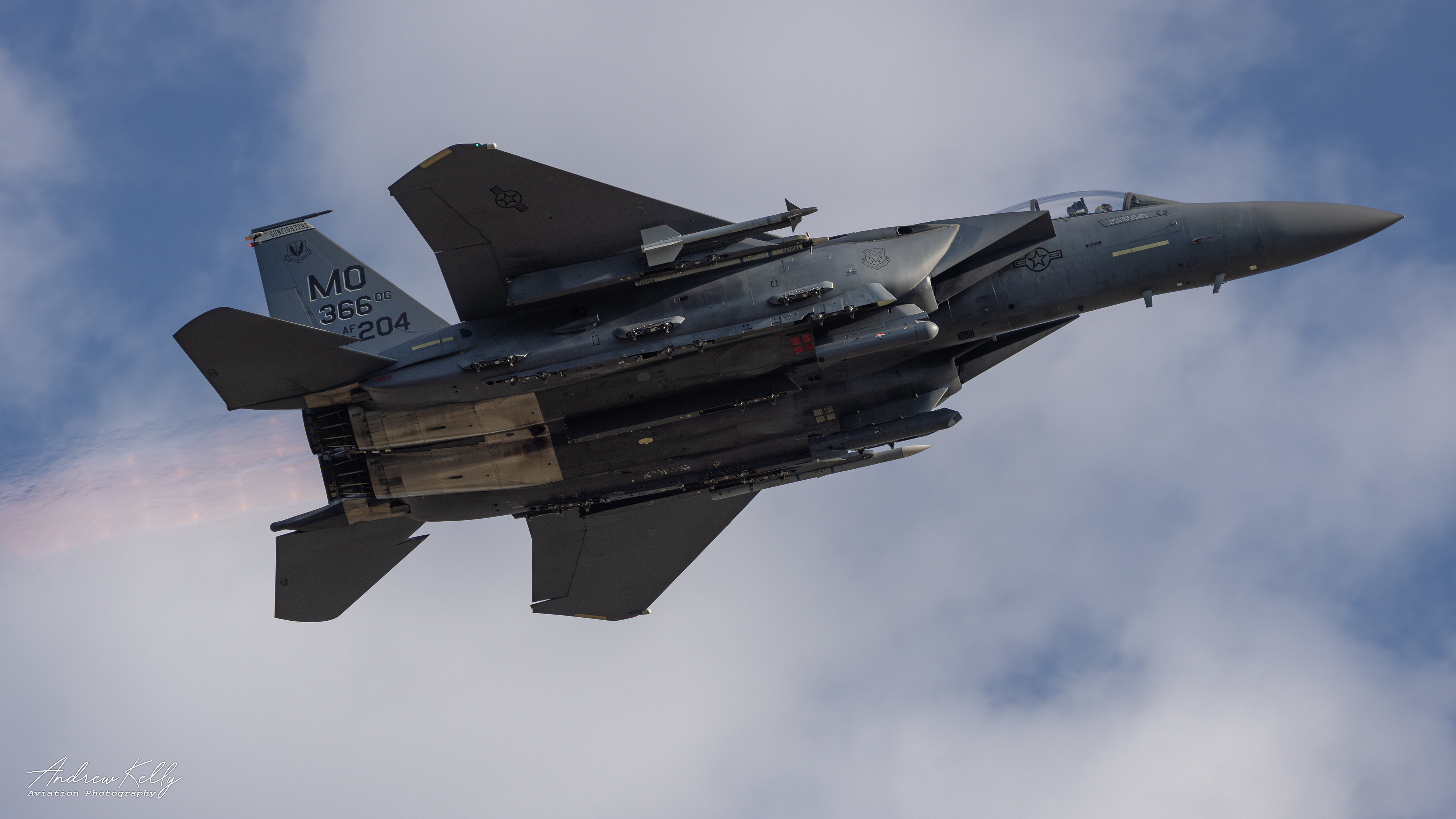 F-15E Strike Eagle Departs KSAV for William Tell 2023
