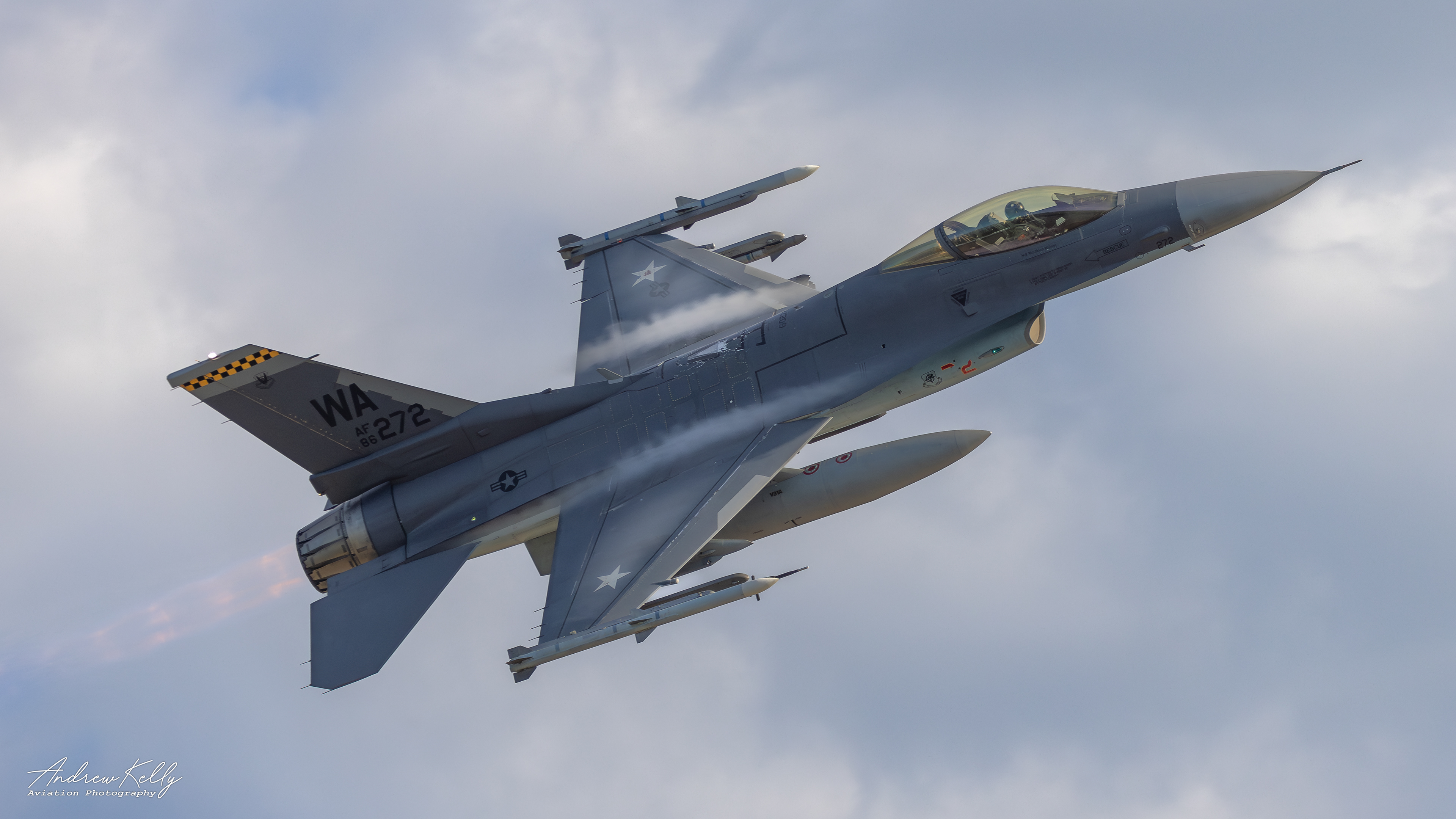 64th Aggressor Squadron F-16 Departs KSAV for William Tell 2023