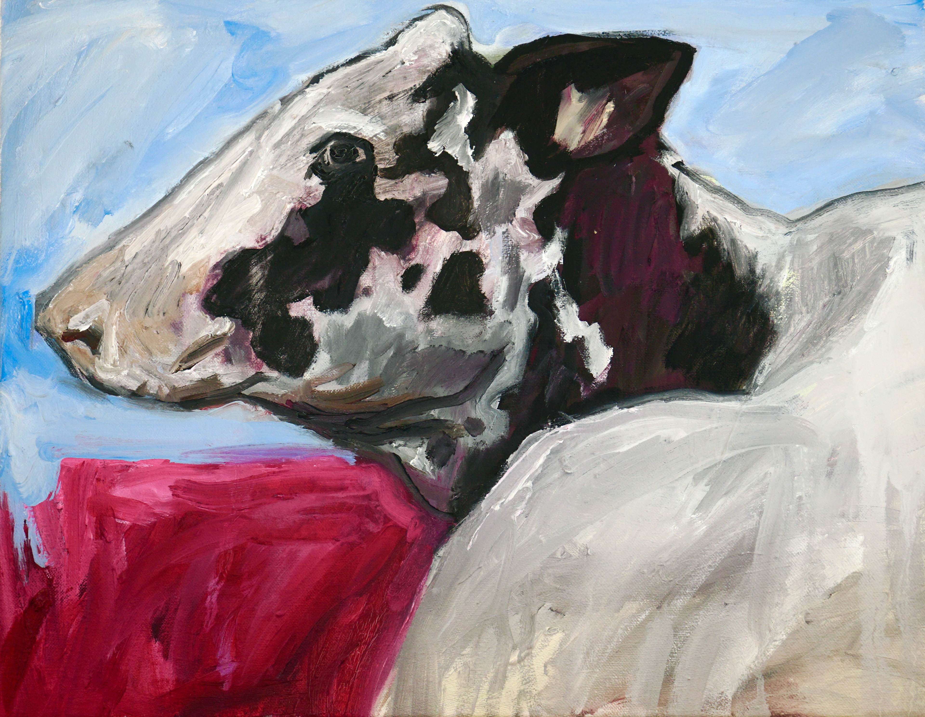 그럼 지금은 카인이 살아남았군요 #2 (So now that Cain survived) #2, oil on canvas, 35x27.3 cm, 2023