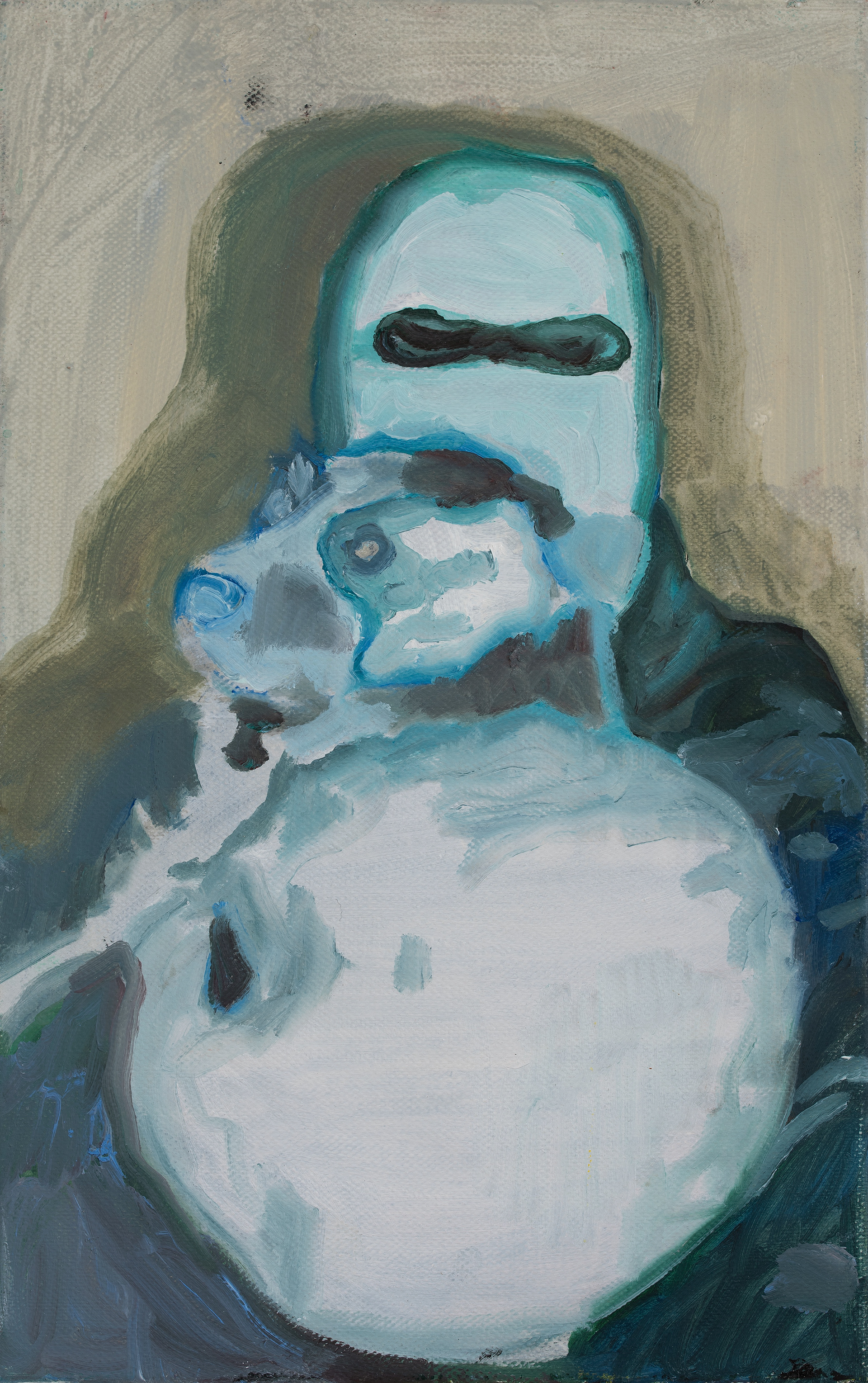 동물해방전선_개(Animal Liberation Front_Dog), 33.4 x 21.2cm, Oil on Canvas, 2021