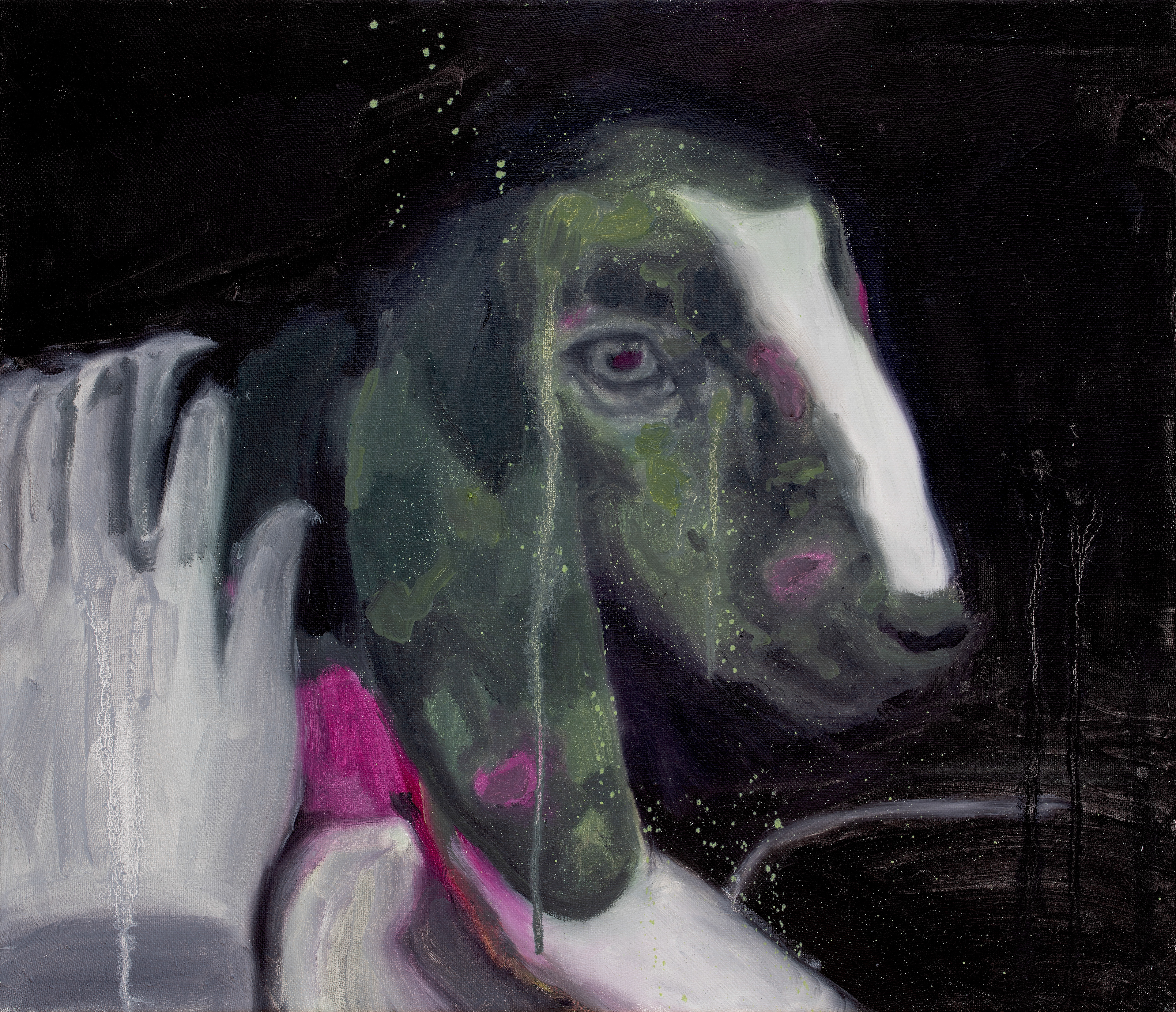 공개구조_염소 (Open Rescue_Goat), 45.5 x 53cm, Oil on Canvas, 2021