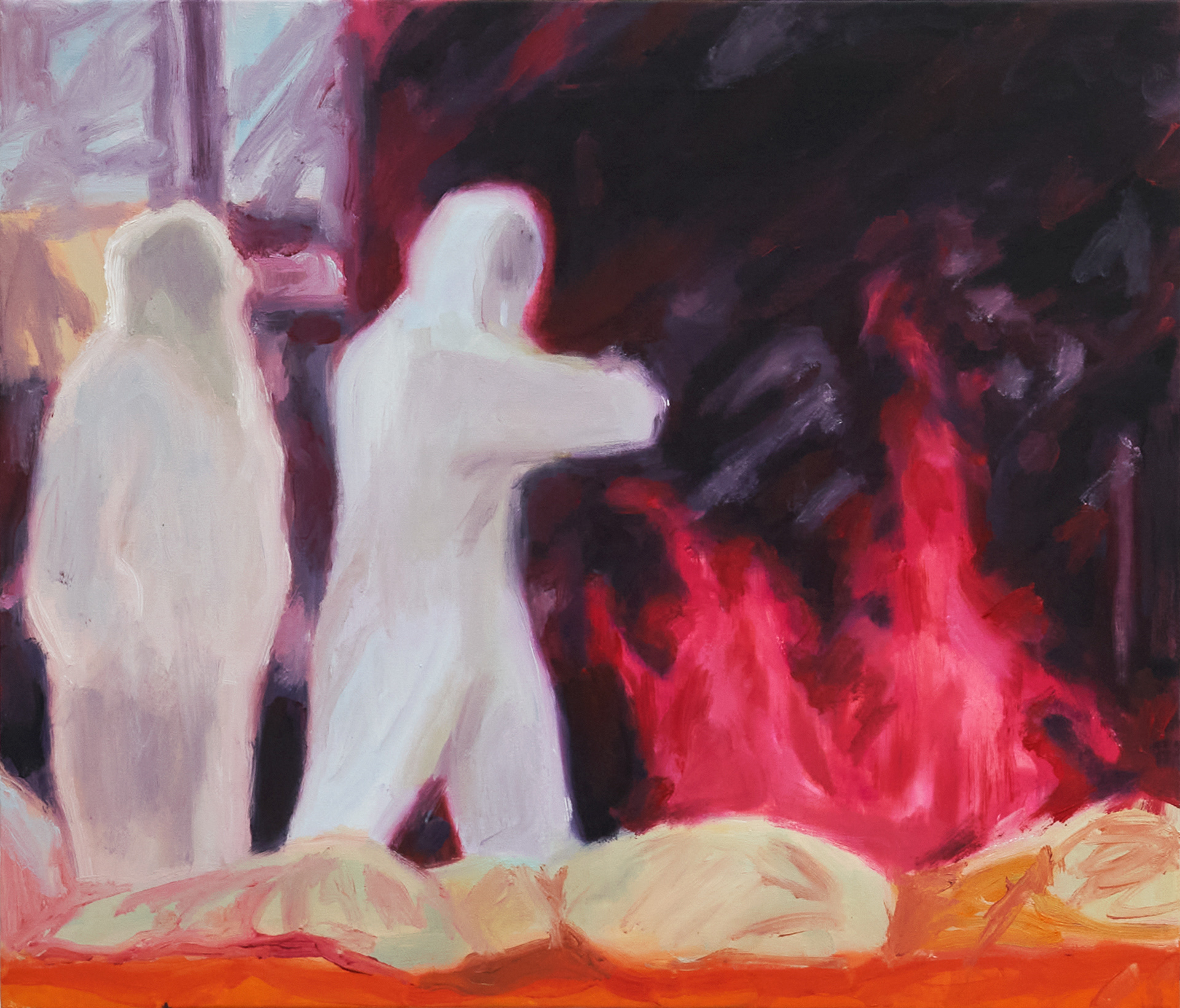 돼지가 죽은 날 (The Day Pigs were killed), 45.5 x 53cm, Oil on Canvas, 2022