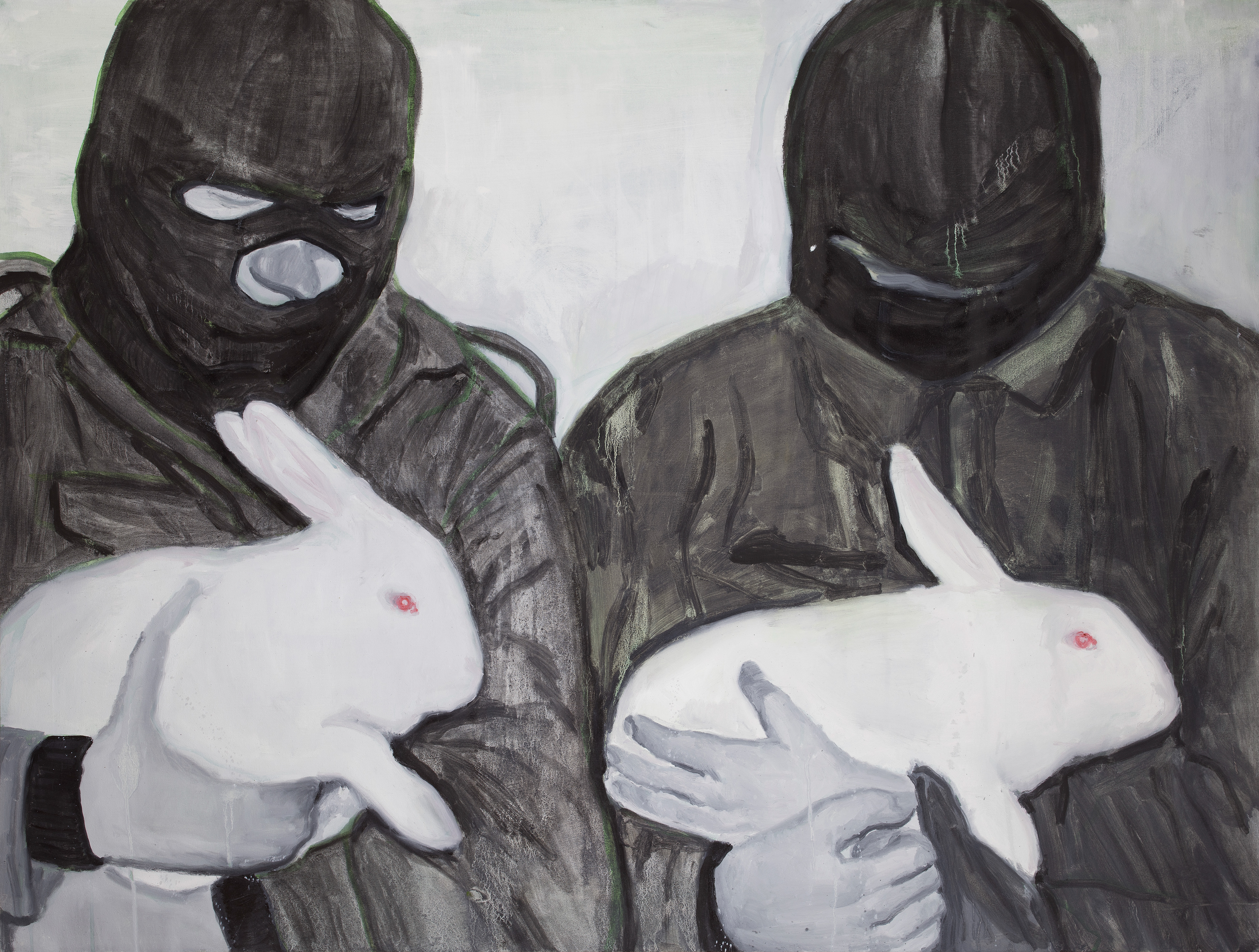 동물해방전선_토끼 (Animal Liberation Front_Rabbits), 91 x 130.3cm, Oil on Canvas, 2021