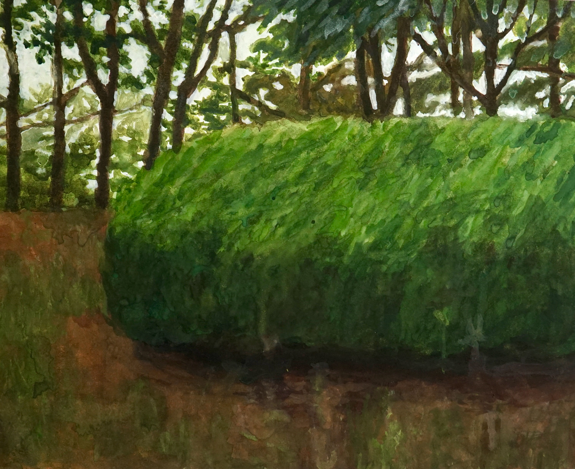 만들어진 형태_송도신도시, 35x21cm, 종이에 과슈, 2023