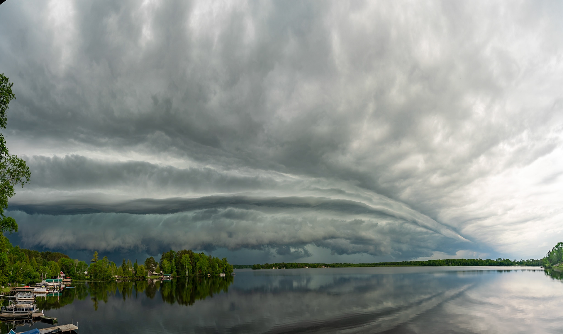 A summer storm rolls in over Caribou Lake.
