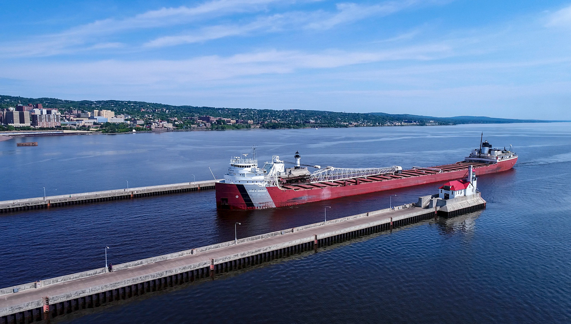 Laker John G Munson entering the the Shipping Canal on a warm summer day!
