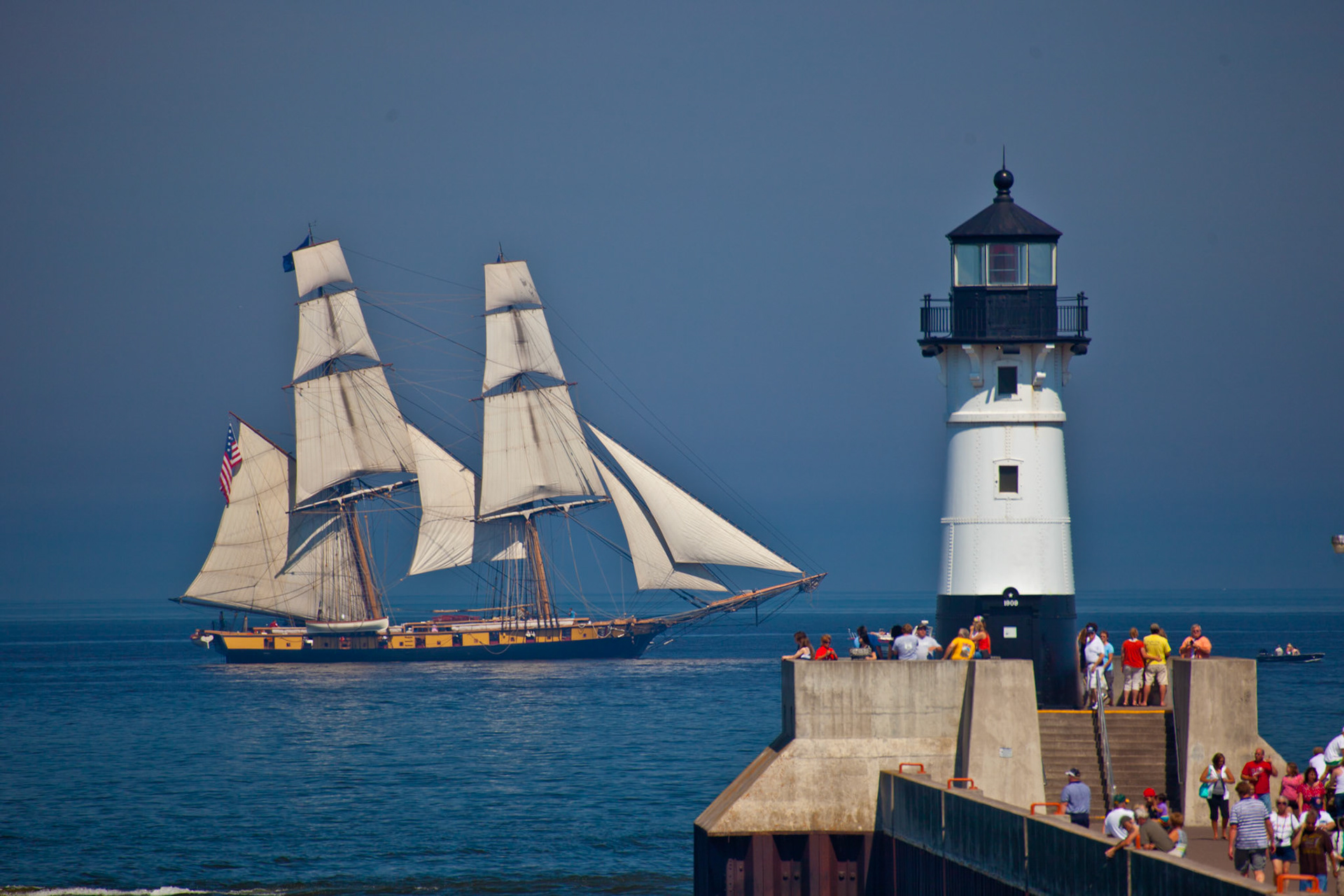 July 16 - Tall Ship on Superior - The Tall Ship Niagara was sailing under full sail on Lake Superior. Just off-shore of Duluth's Canal Park, Niagara attracted much attention.Steeped in History-The Port of Duluth-Superior was once a bustling hub, frequented by majestic sailing ships like the Tall Ship Niagara, serving as a poignant reminder of our rich nautical heritage.Sing unto the LORD a new song, and his praise from the end of the earth, ye that go down to the sea, and all that is therein; the isles, and the inhabitants thereof. Isaiah 42:10Our heritage is integral to who we are; remembering our history makes us reflect on the past and forge ahead for the future.