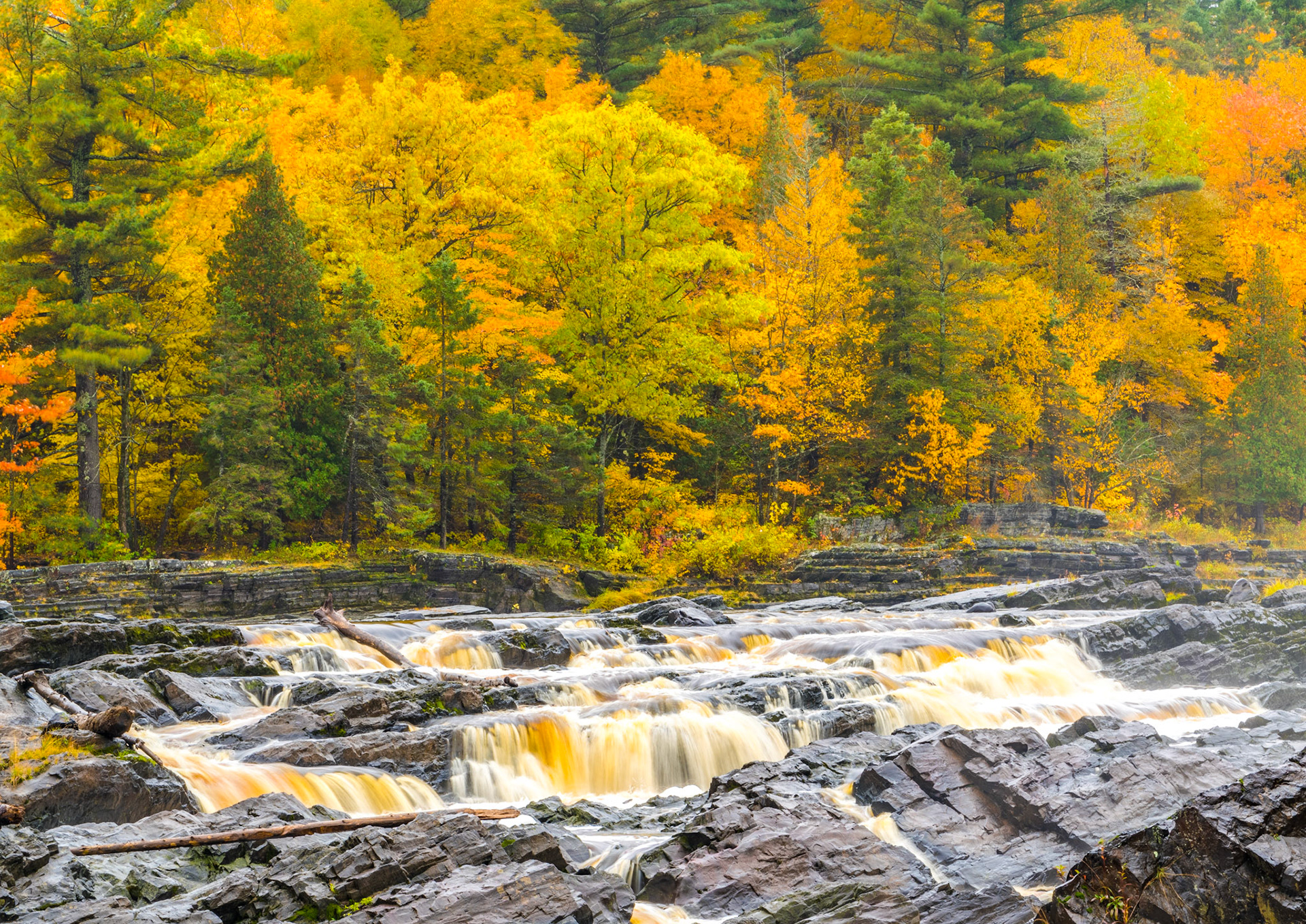 October 8th - Autumn in Jay Cooke State Park - Waterfalls are plentiful as the St Louis River travels through Jay Cooke State Park, located just west of Duluth, MN.Jay Cooke State Park's rugged land formations magnify the beauty of the hardwood forests. The river gorge, steep valleys, and massive rock formations throughout the park display the incredible beauty of God's creation.This is the day that the Lord has made; let us rejoice and be glad in it. Psalm 118:24