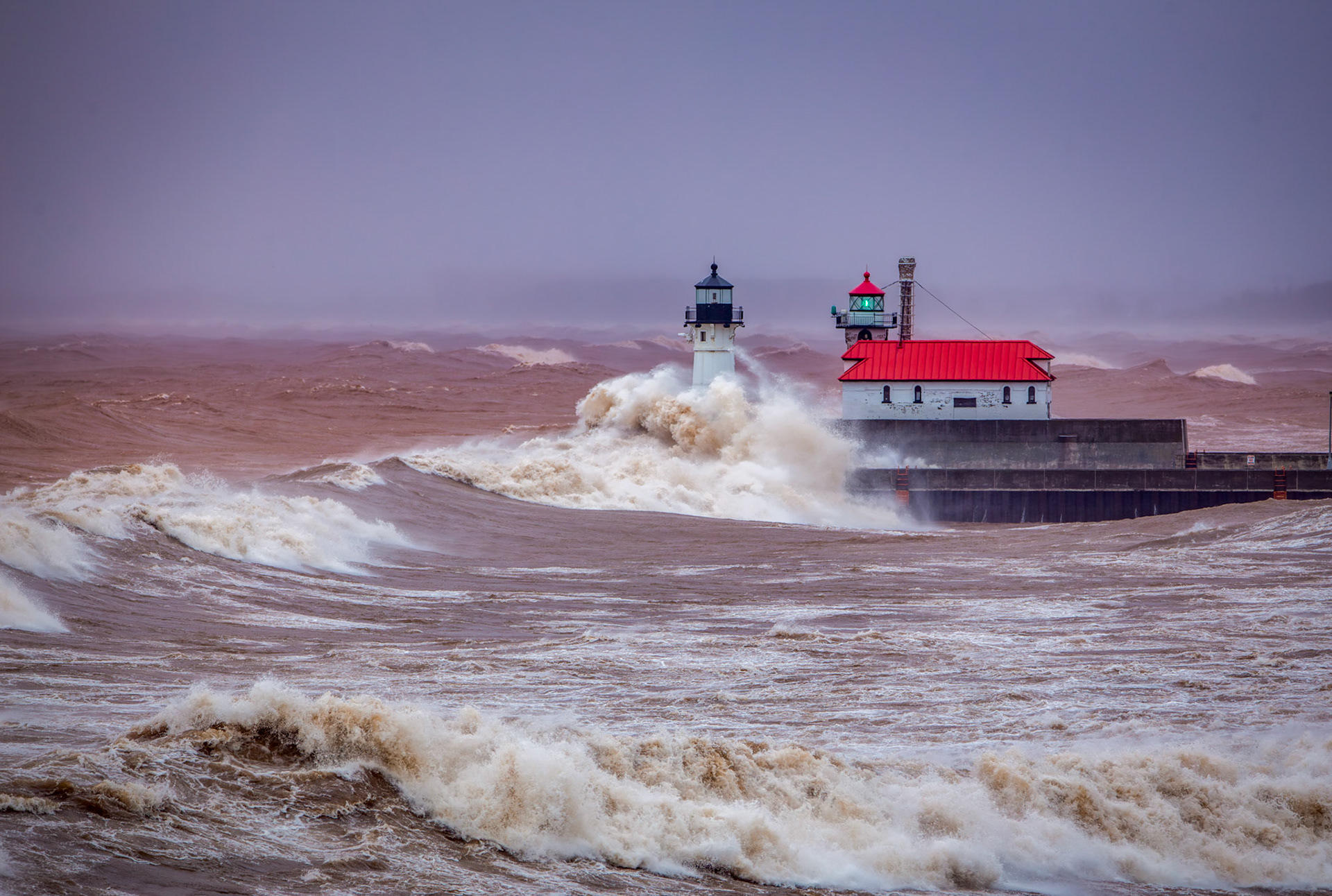 October 13—Gale Warning—Lake Superior can pack a punch when the northeast winds pick up to gale force. Sheets of mist rise high into the air, topping the lighthouses at the Duluth Piers while residents flock to the shoreline to take in the incredible power of the big lake.The simple pleasure of being slapped in the face by wind-driven rain is a refreshing way to experience the changing seasons.While the power of nature is indeed a breathtaking spectacle, it pales in comparison to the awe-inspiring might of God, the creator of these very weather conditions.His divine power has granted to us all things that pertain to life and godliness, through the knowledge of him who called us to his own glory and excellence... 2 Peter 1:3