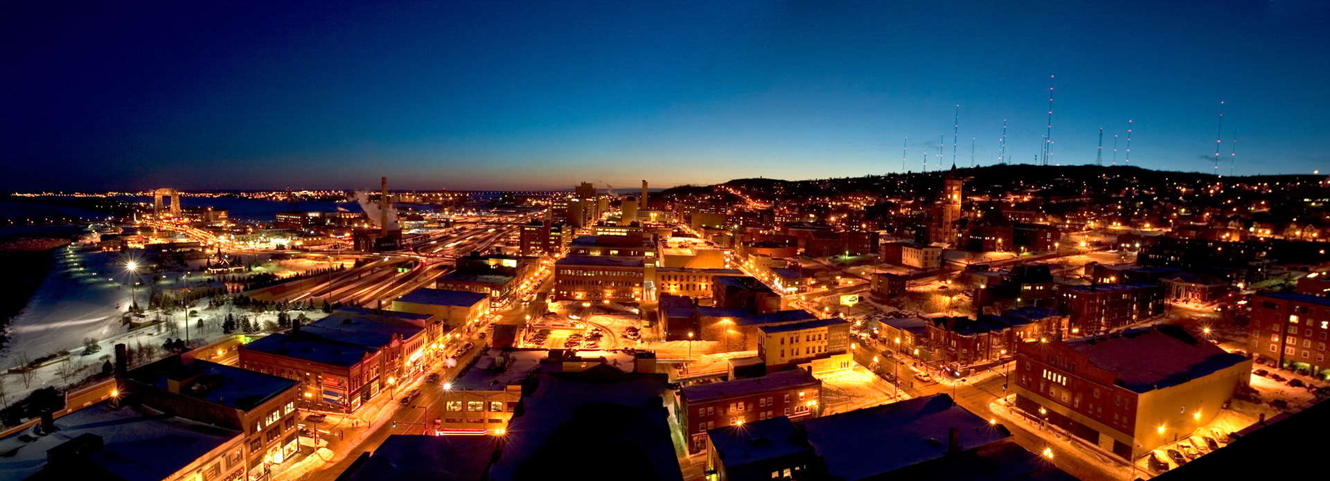 Duluth on cold winter nights has a beauty all its own.