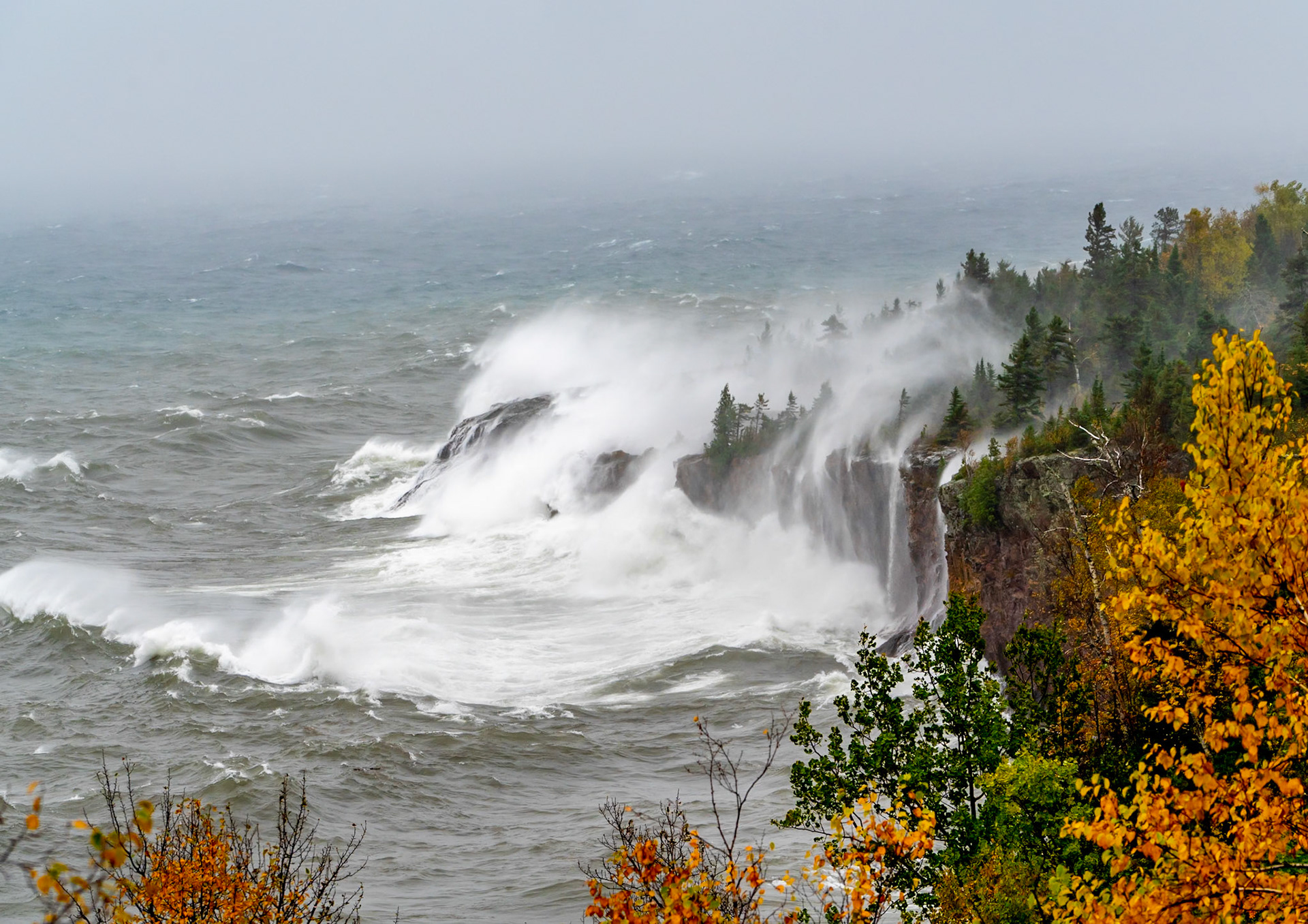 Autumn Noreaster-Tettegouche State Park near Silver Bay MN.