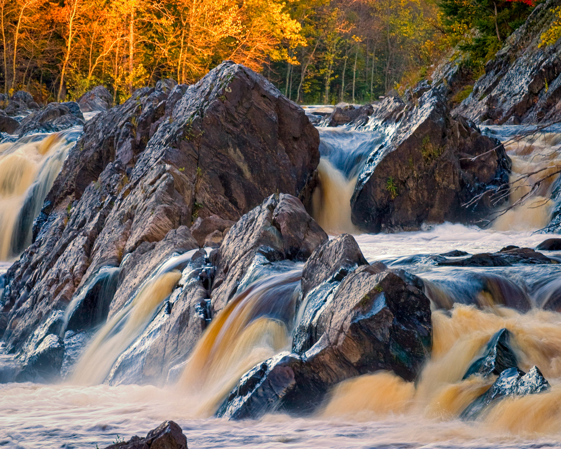 October 2 - Jay Cooke State Park  Jay Cooke is one of the most geographically interesting of Minnesota State Parks. Bedrock formations of the St. Louis River are pitched to a 45-degree angle by ground pressure.The sound near the falls is loud, and you can feel the power of the water in your feet as you stand on nearby rocks.The Power of GodMay you be strengthened with all power, according to his glorious might, for all endurance and patience with joy... Colossians 1:11