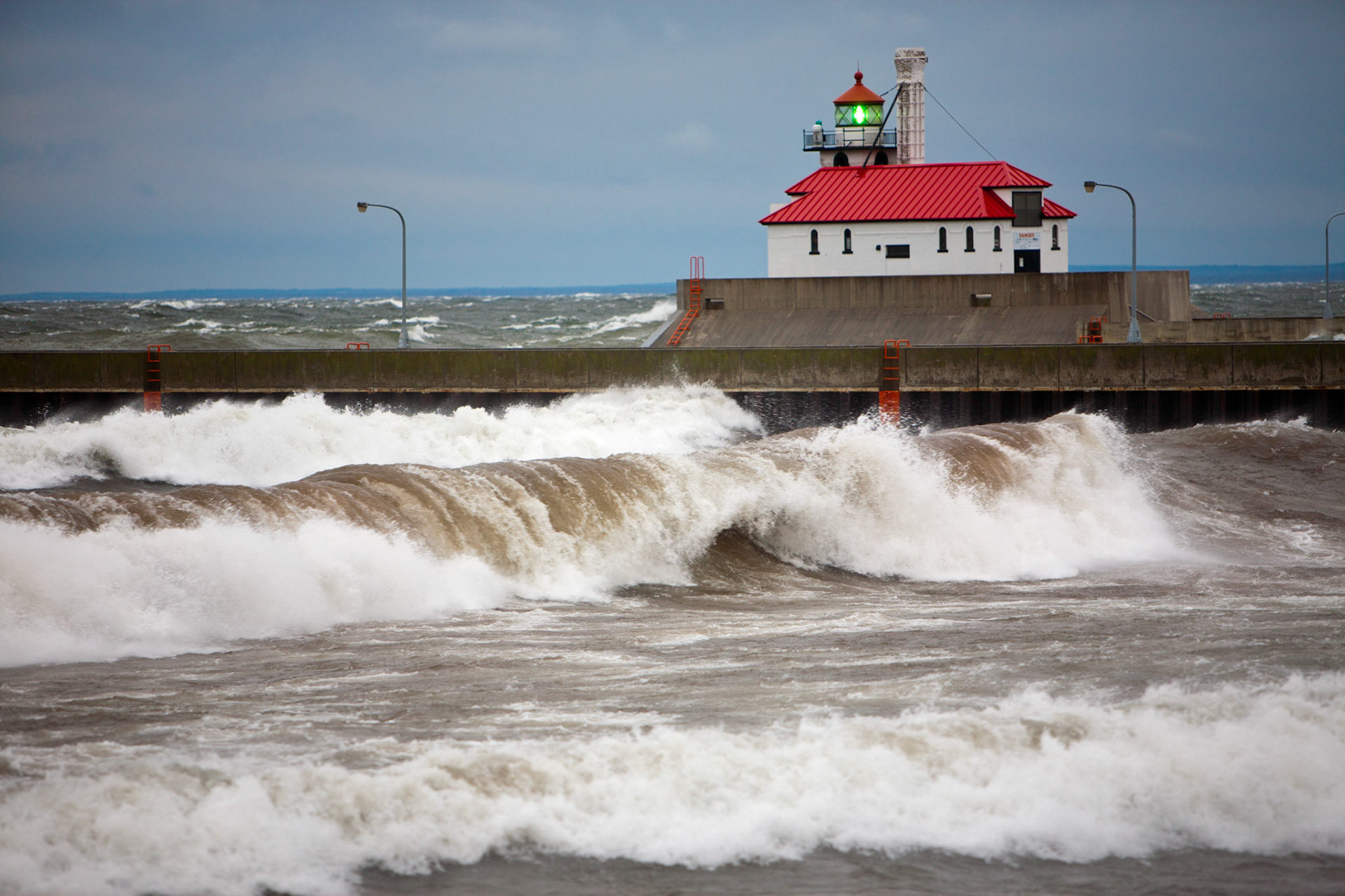April 10 - RollersLake Superior storms can be very powerful in mid-April, as shown by these waves at Canal Park. When high wave warnings go out, Surfers and photographers flock to the shore to catch "The Big One."  A cold slap in the face from the waves is a perfect therapy for a routine day.Few things are more dramatic than viewing and feeling the power of a noreaster as it stirs up Lake Superior."Mightier than the thunders of many waters, mightier than the waves of the sea, the Lord on high is mighty!" Psalm 93:4 The power of God displayed in nature is small compared to his love for you.