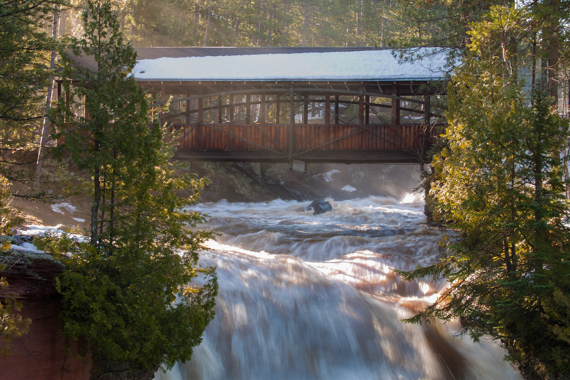 April 18 - Spring RunoffSpring Runoff is in full swing at Amnicon State Park. The roar of falling water welcomes a new season. All streams run to the sea, but the sea is not full; to the place where the streams flow, they flow again. Ecclesiastes 1:7 Springtime represents a new season and new life. Take the time to enjoy and appreciate it.