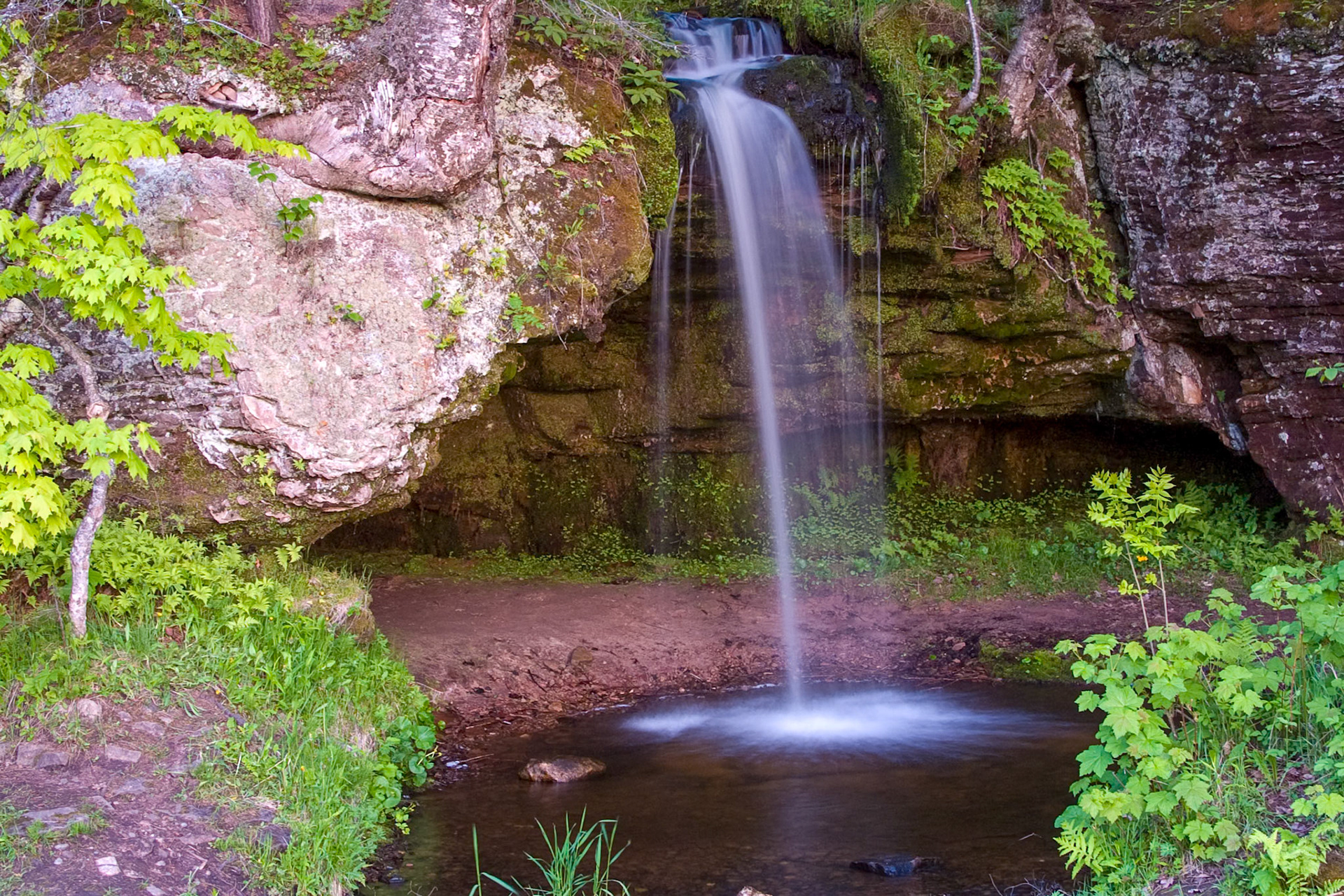 May 14th - Scott Falls is located just east of AuTrain Michigan. Although, small in size, it is one of the most scenic falls in the Lake Superior Region.