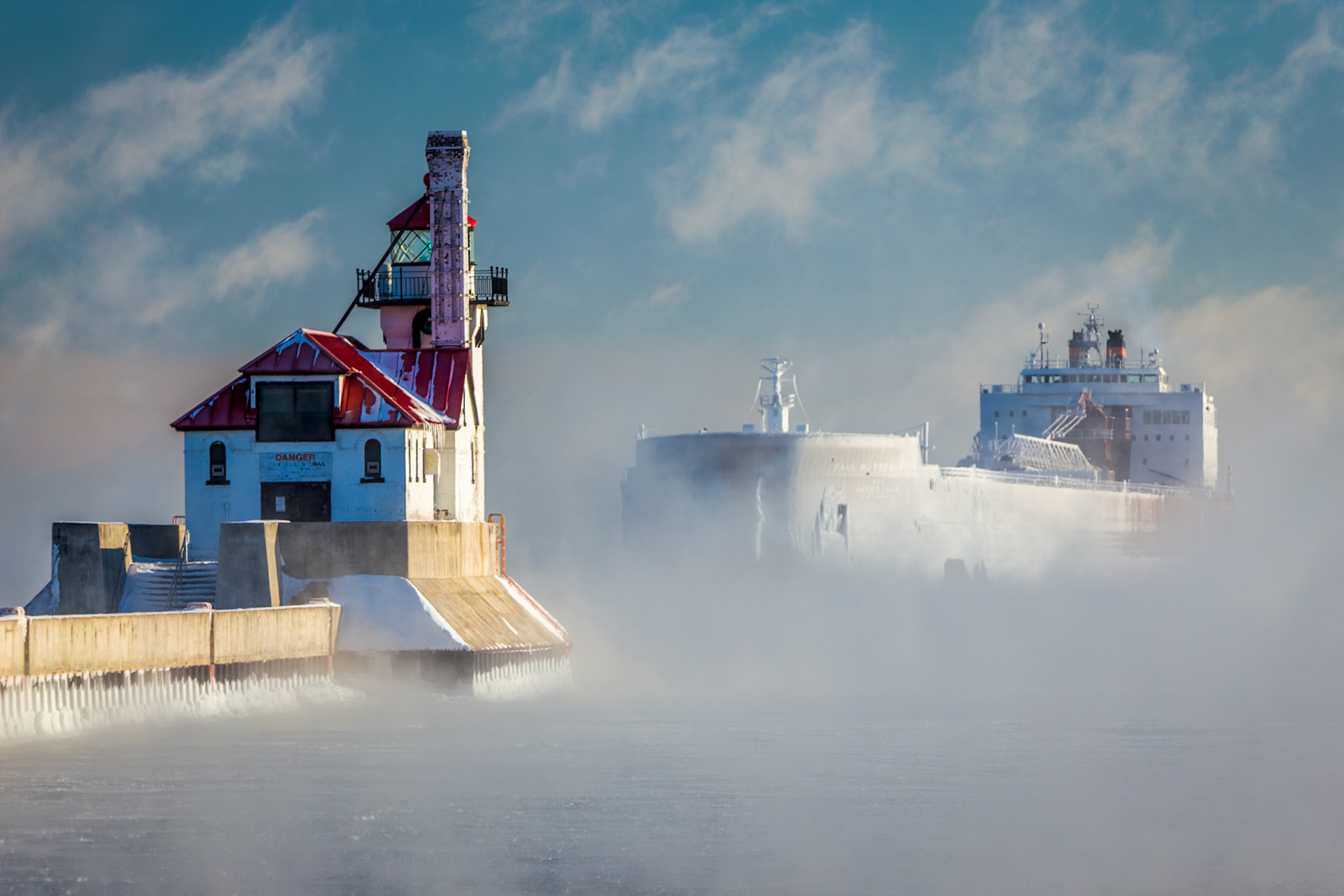 January 17 - Frozen Assets On a frigid January day, the 1000 ft Paul R Tregurtha entered the Duluth Shipping Canal.As the Great Lakes shipping season ends mid-January, the prominent Lakers struggle through extreme weather conditions as they finish the season.During the eight weeks between shipping seasons, the large ships are repaired and refurbished while the crews rest.Come to me, all who labor and are heavily laden, and I will give you rest. Matthew 11:28We all need rest at some point, both physically and spiritually. So, take a few minutes today to reflect on where you are and where you are going! God knows your situation and offers rest beyond measure.