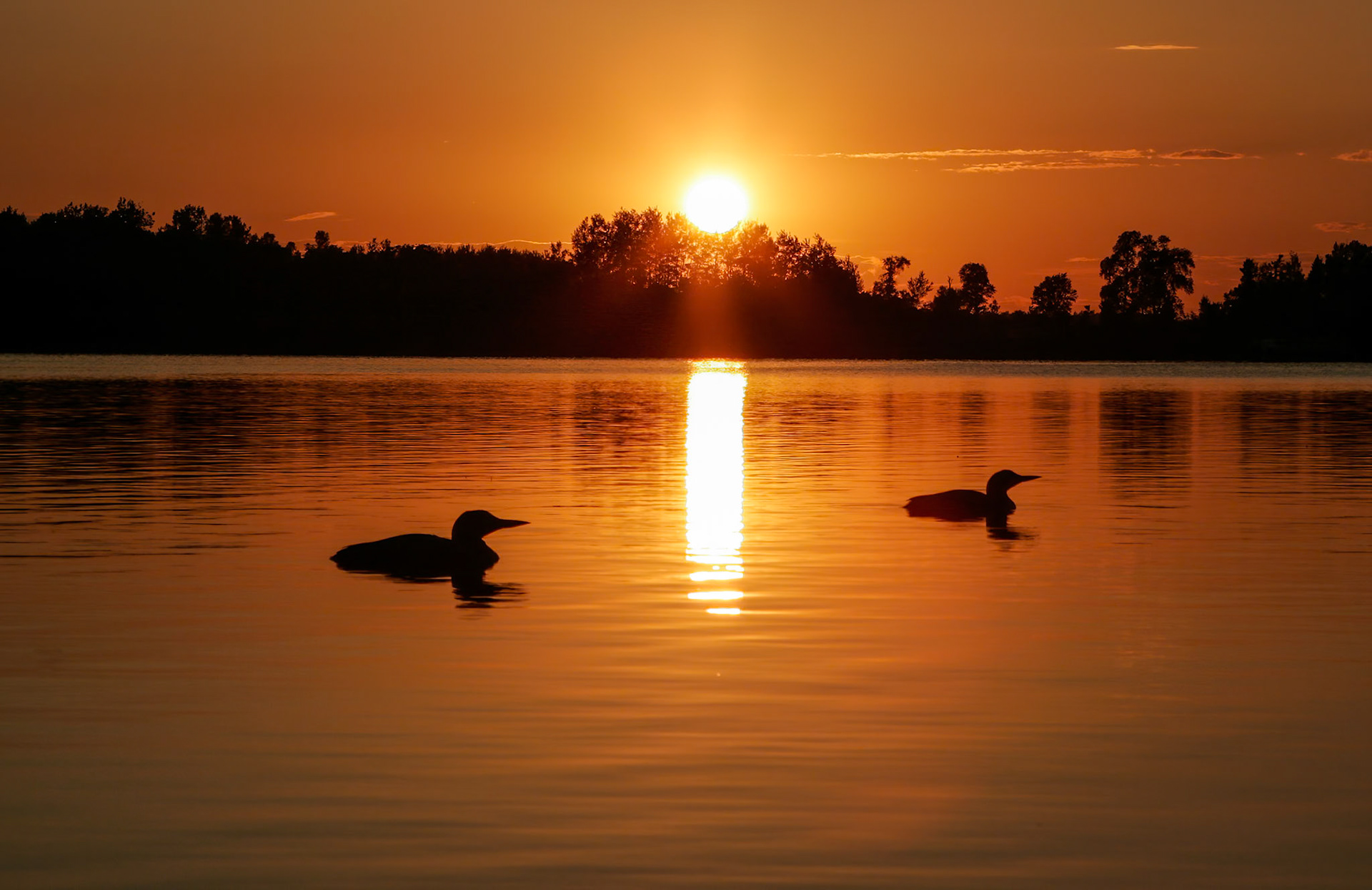 Sunset on Caribou Lake.