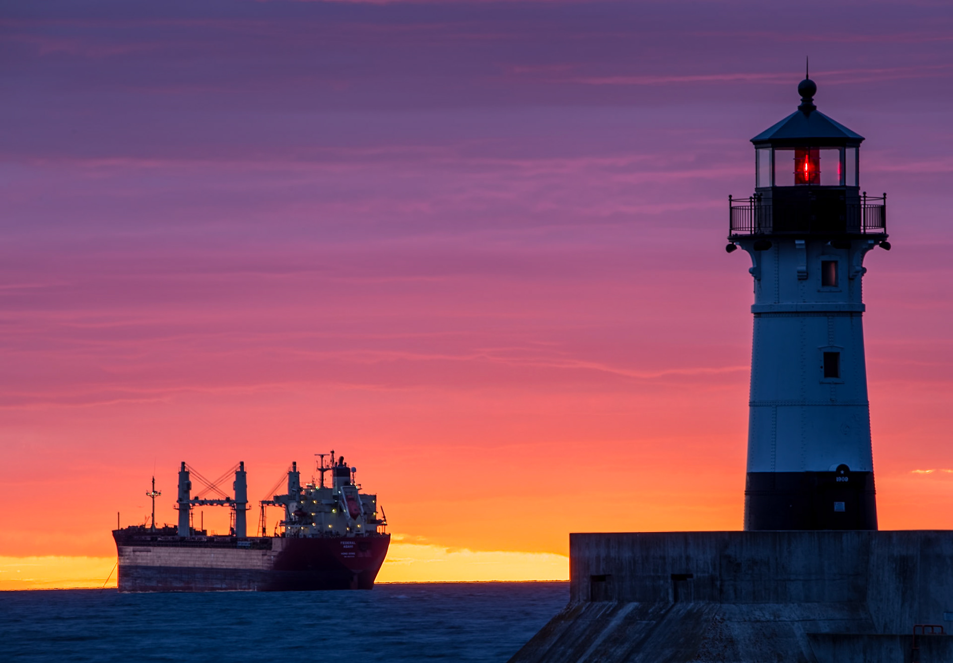 Saltie at anchor off Duluth