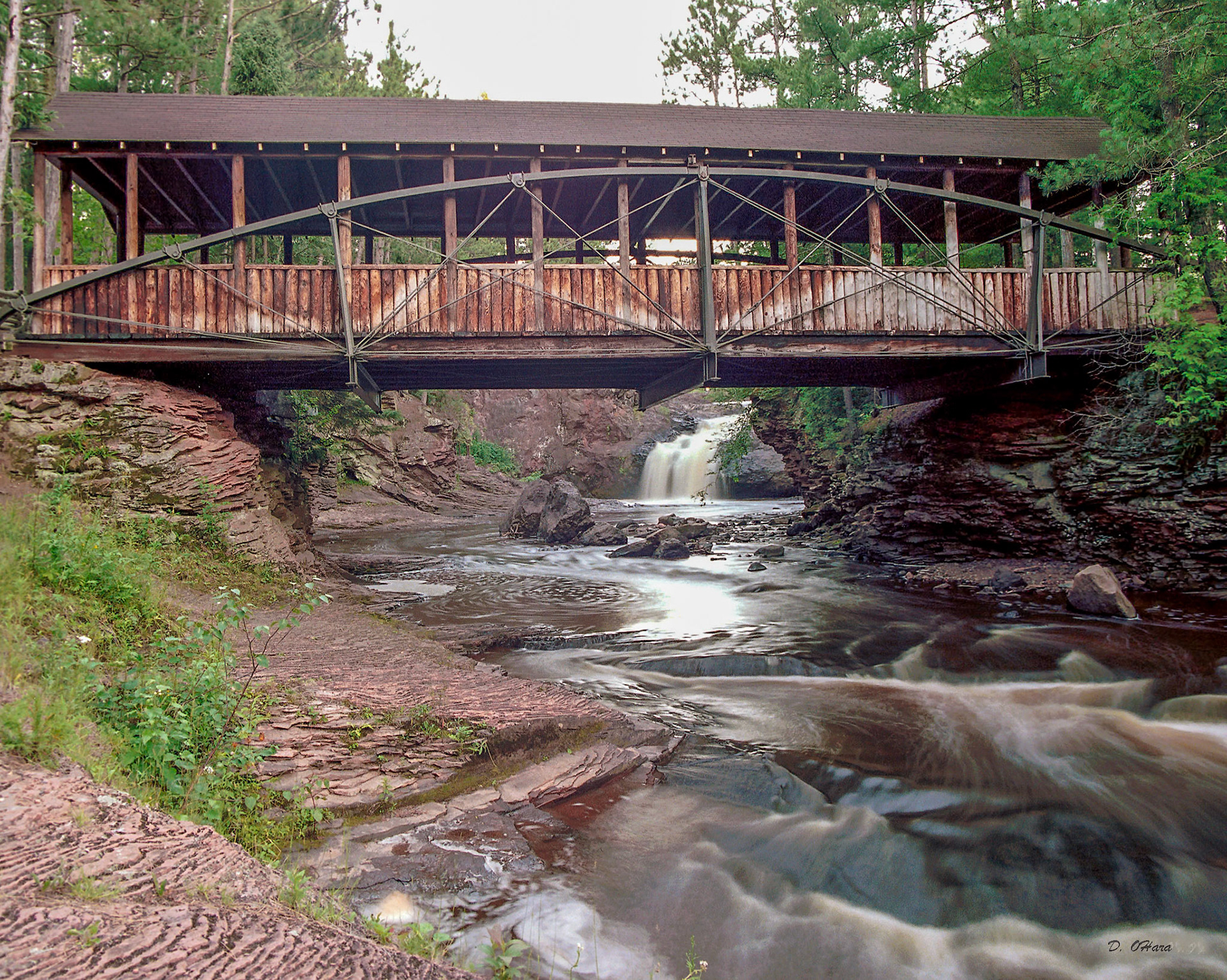 The Bowstring Bridge across the Amnicon River graces the beauty of this wonderful park located near Superior Wisconsin.
