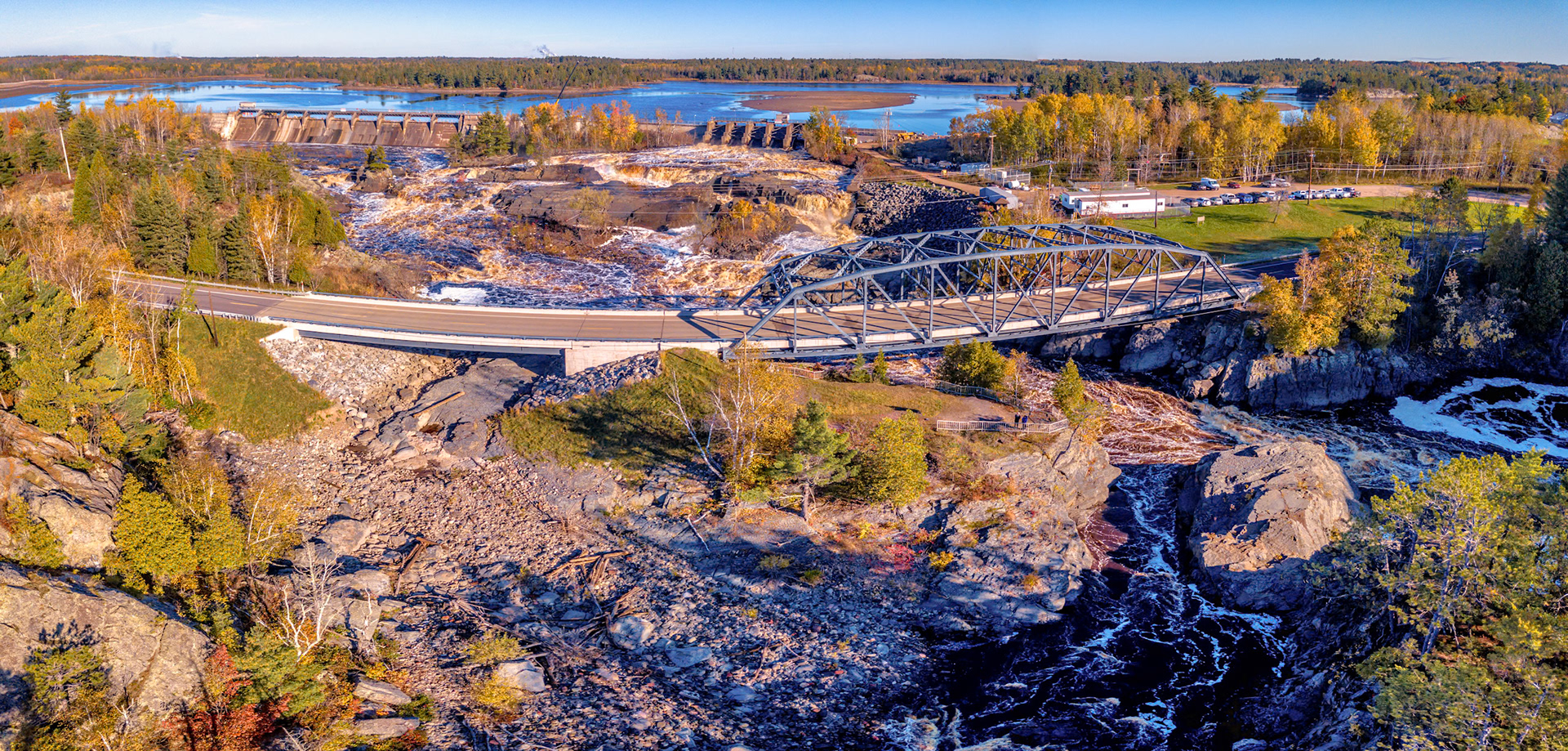 High water flow in the St Louis River is making for some spectacular autumn pictures this year.