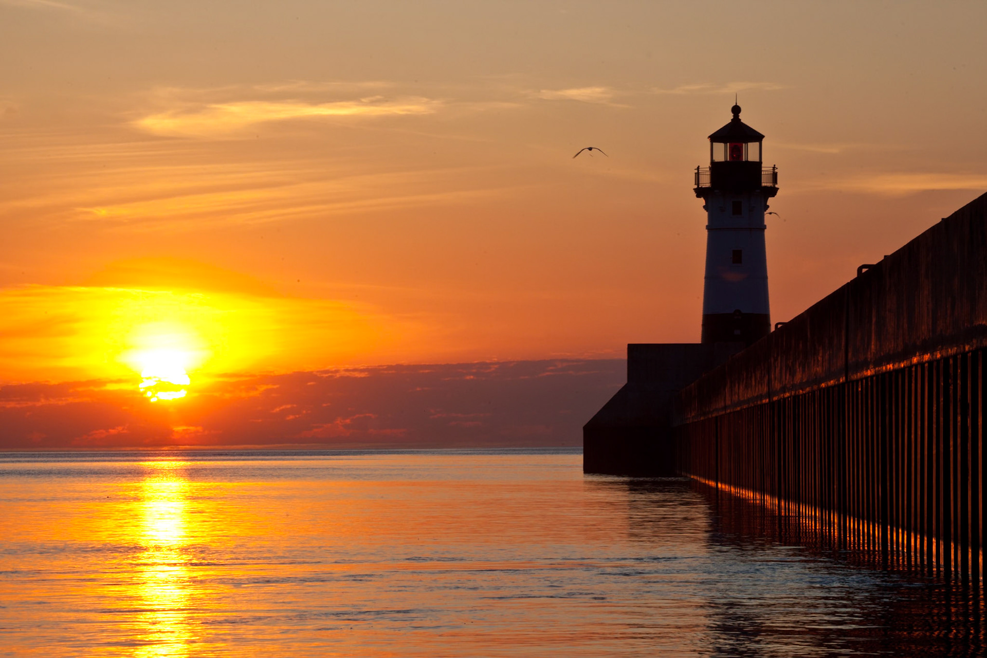Sunrises ofer Lake Superior are always a sight to behold and a memory that lasts.