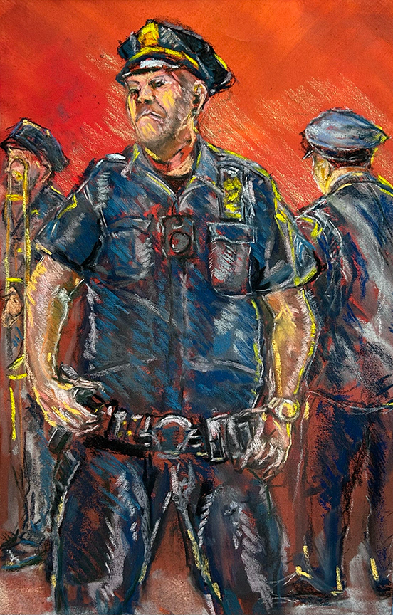 Always Alert. 10.5x16" on U-art sanded paper. 2025