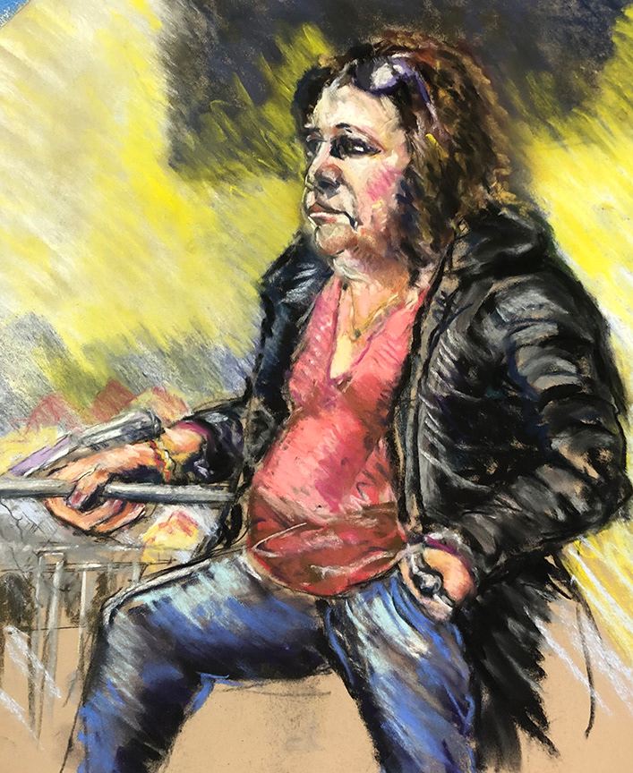 Impatience at the Queue. 10.5 x 13.5 (2023)