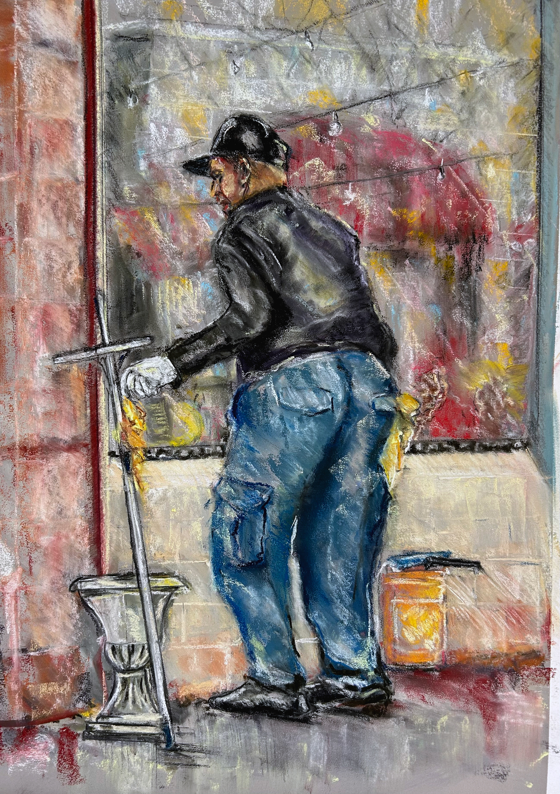 The Window Washer 13.5" x 20.5" (2024) \