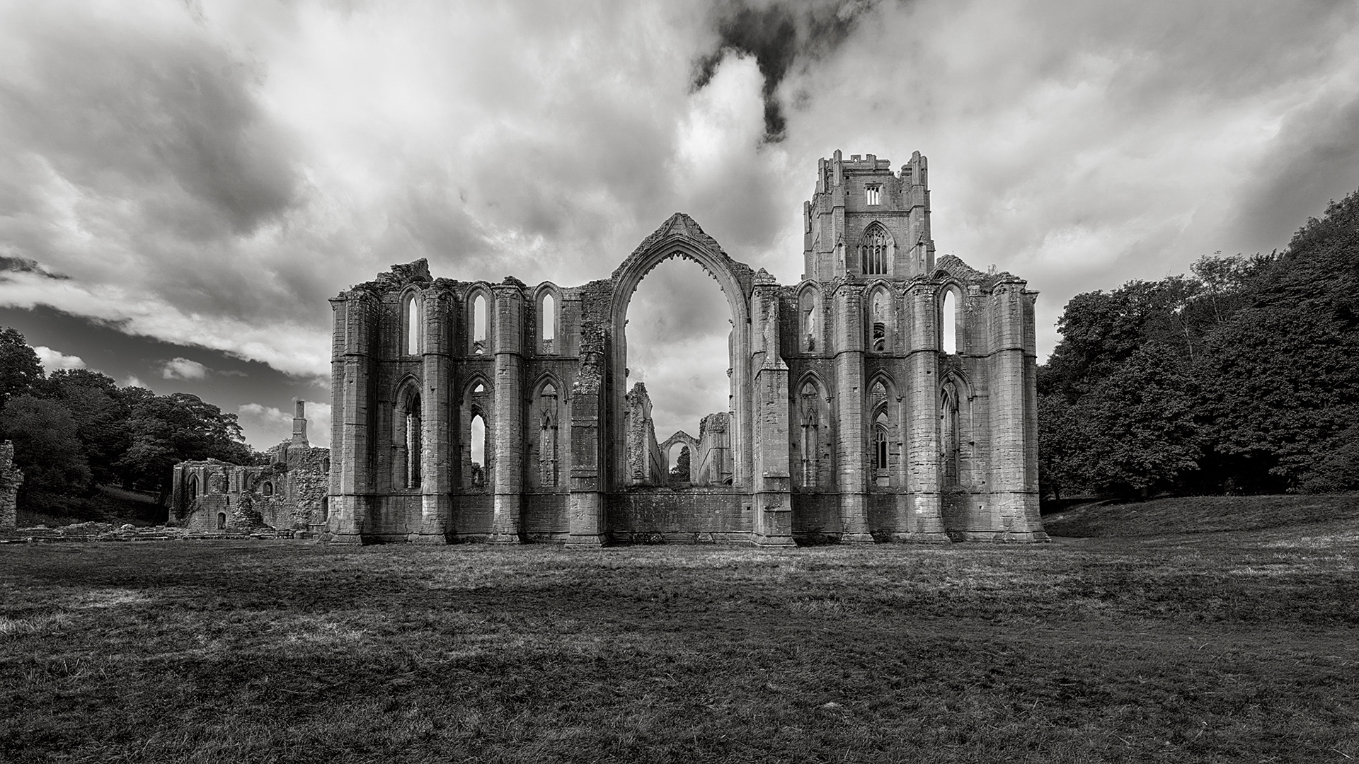 Fountains Abbey - North Yorkshire. Inghilterra