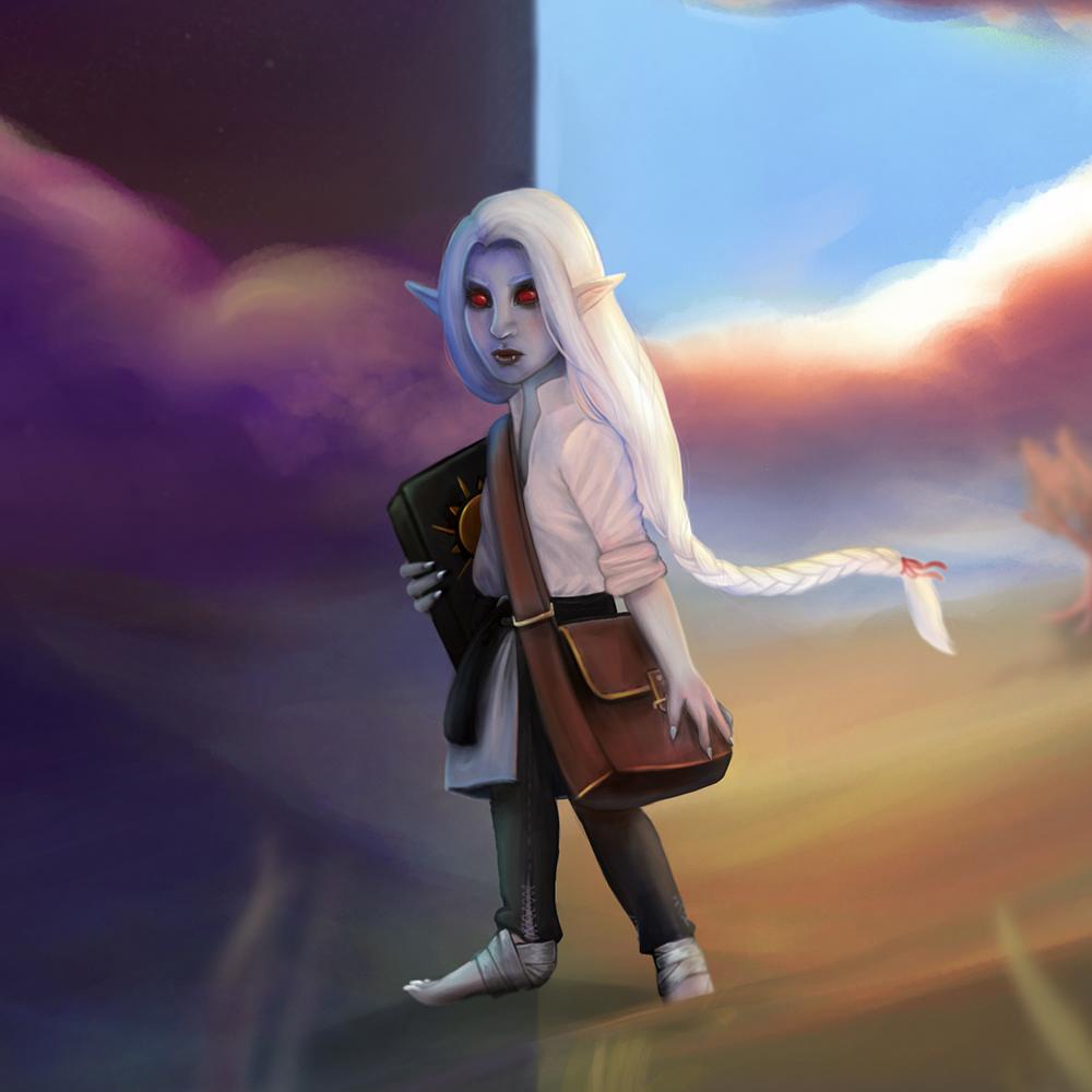 ruby close-up a dretchen's tale cover illustration by treasure scarbrough scarbro