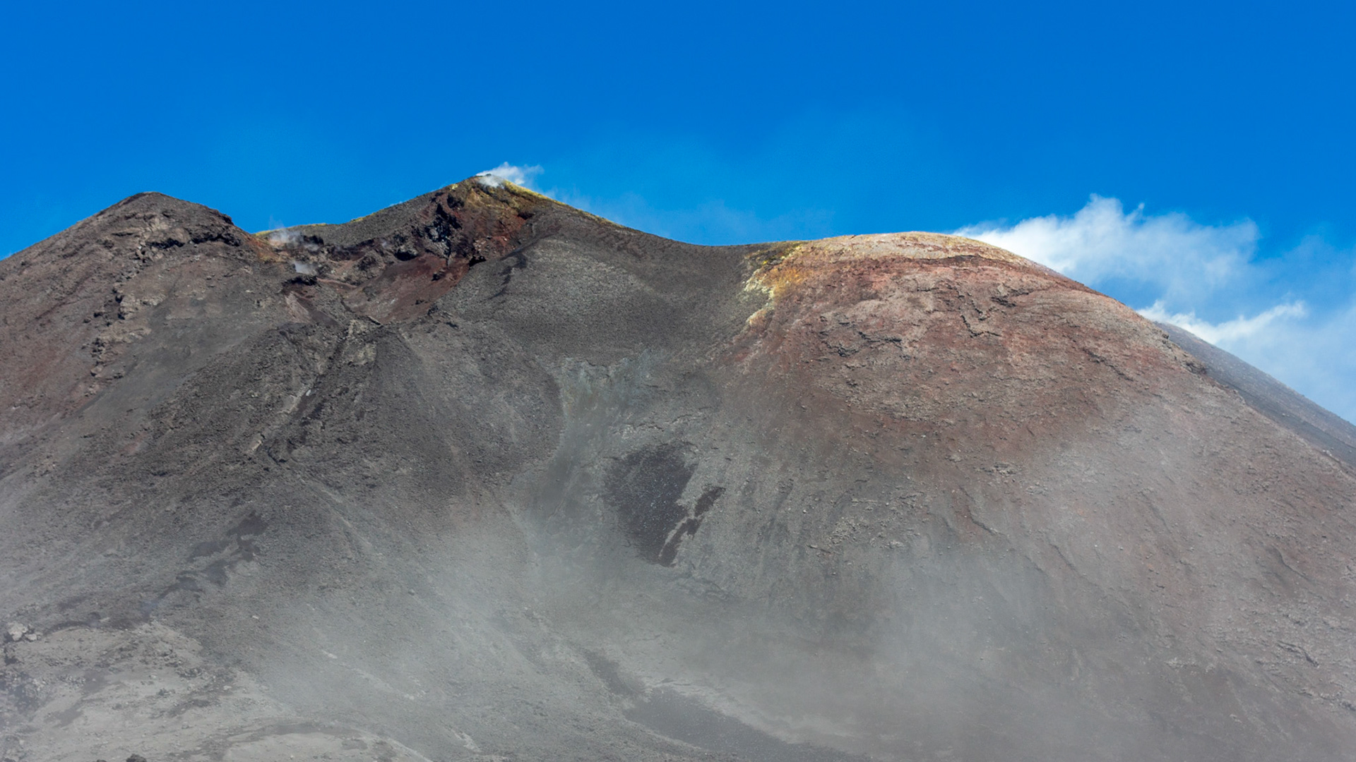 Le sommet fumant de l'Etna