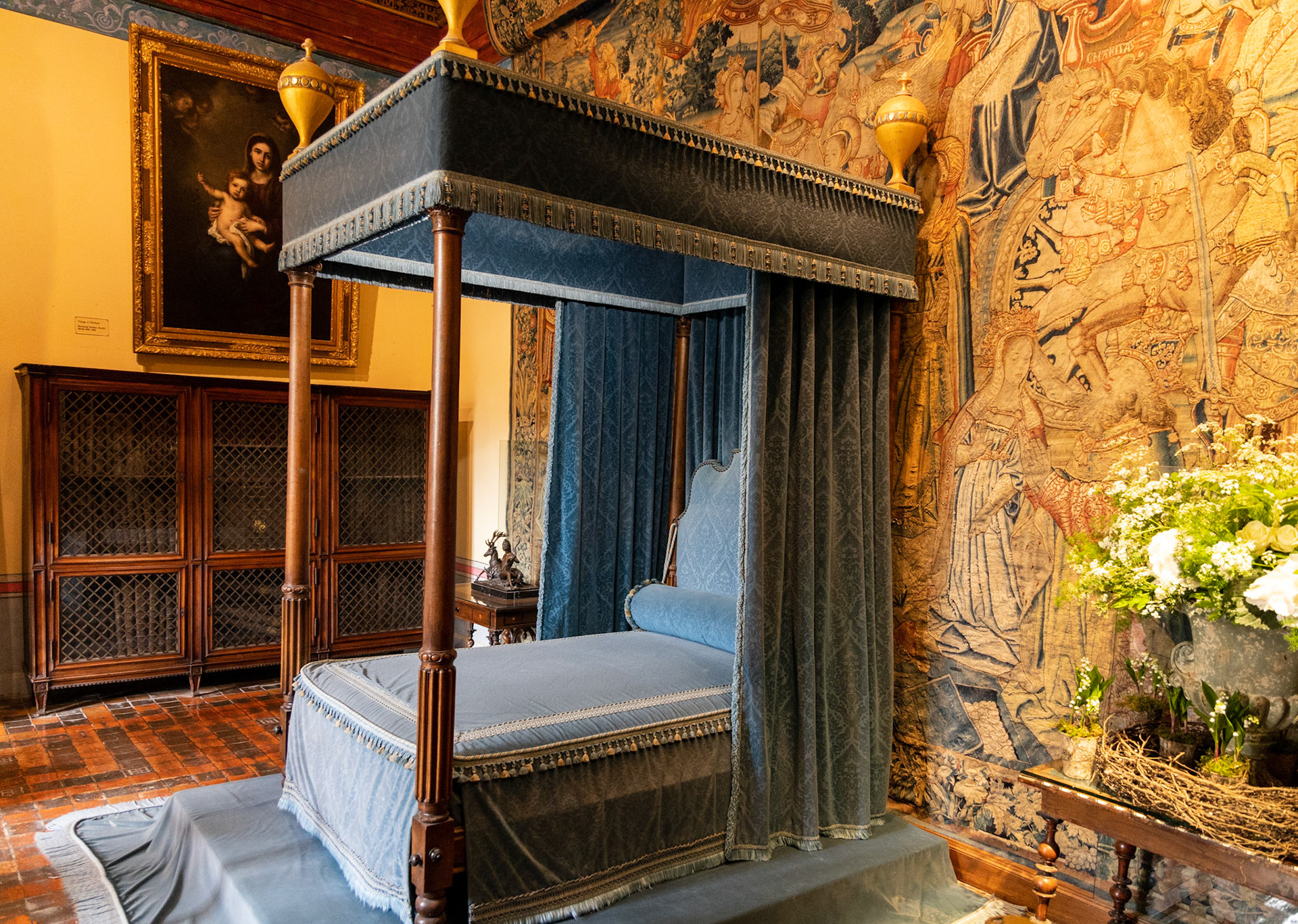 Chambre de Diane de Poitiers - Lit à baldaquin