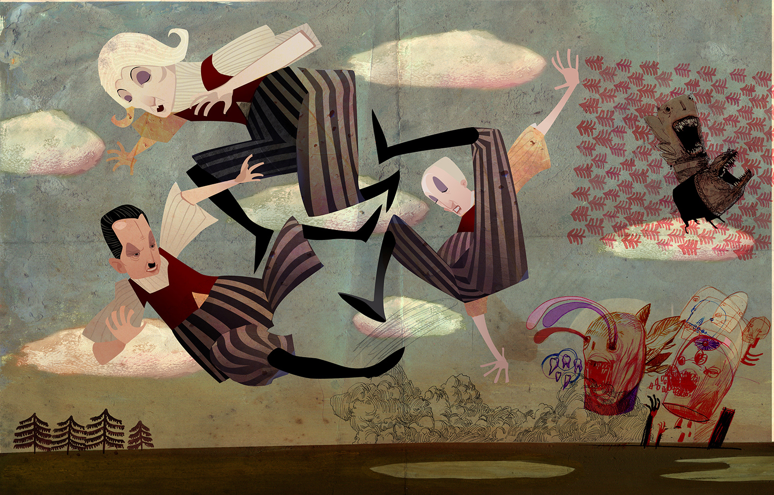 Illustration for one of the tales from 13 Tales from the Kingdom of Lailonia (by Leszek Kołakowski)