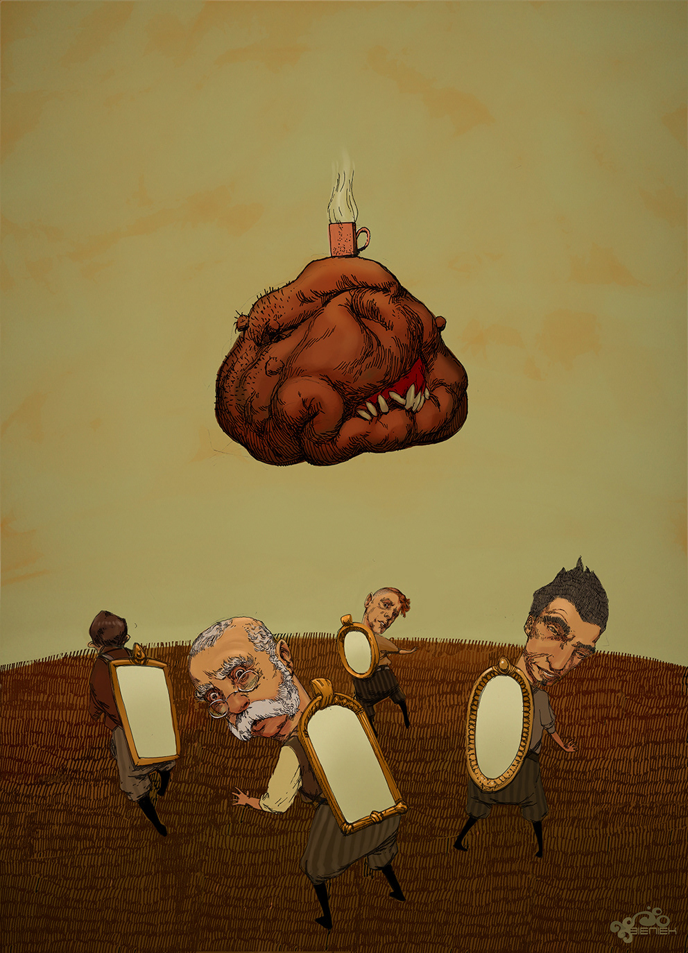 Illustration for one of the tales from 13 Tales from the Kingdom of Lailonia (by Leszek Kołakowski)