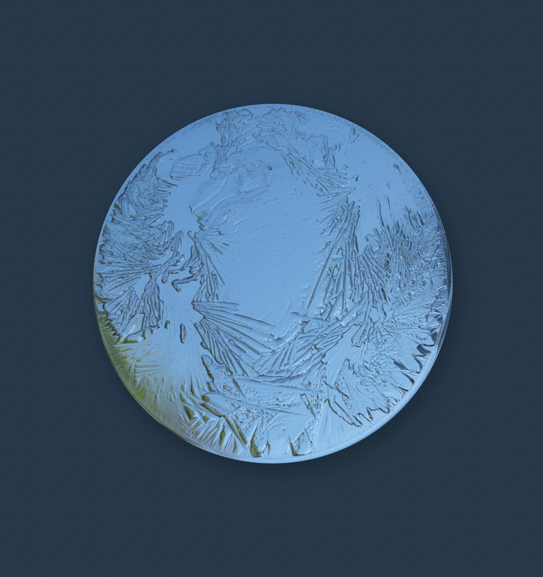 The fresco "The Creation of Adam" by Michaelangelo, was placed under the petri dish.