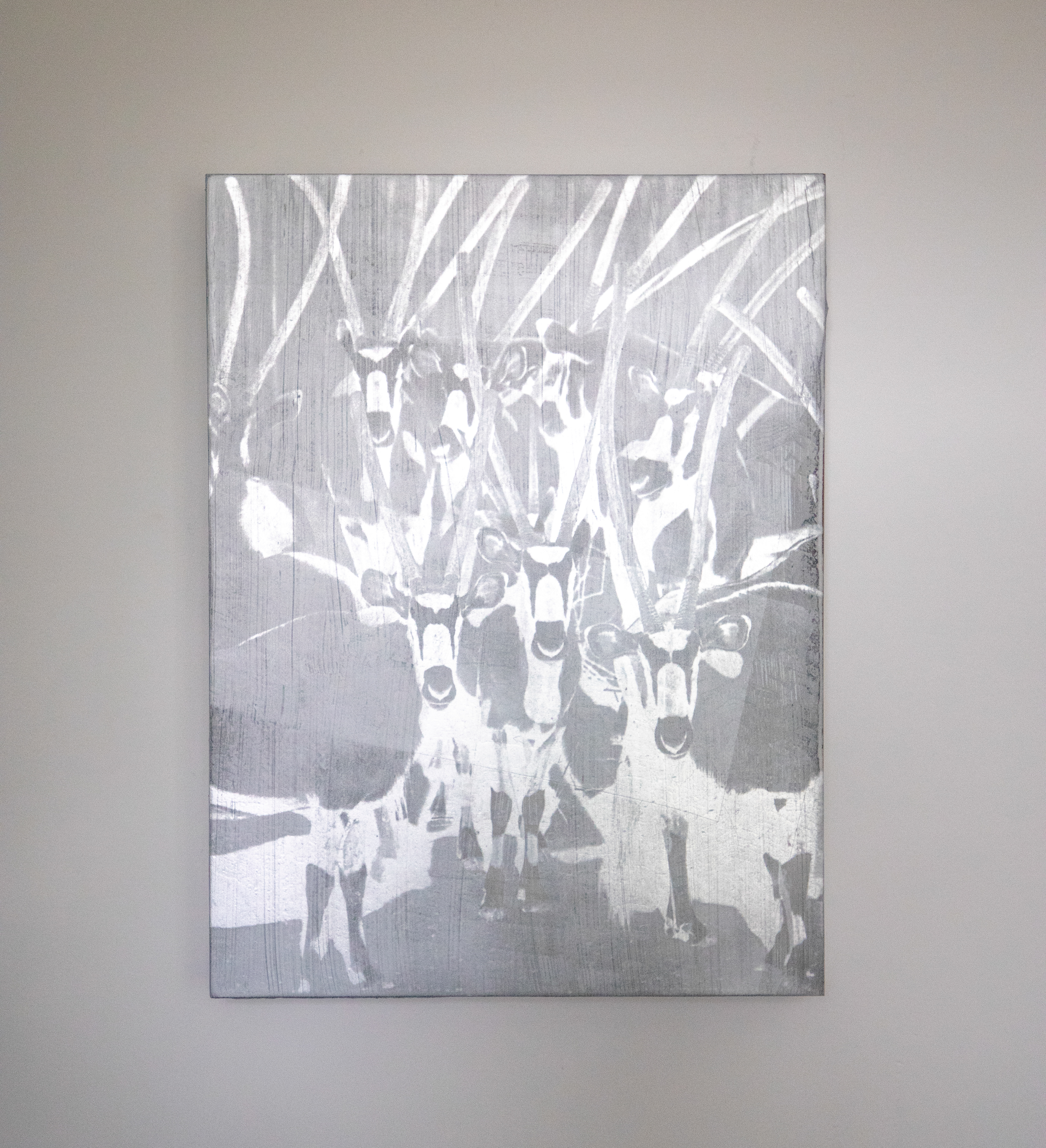 'Untitled' (2022) Spray Paint, Gesso Board. 40x 30cm.