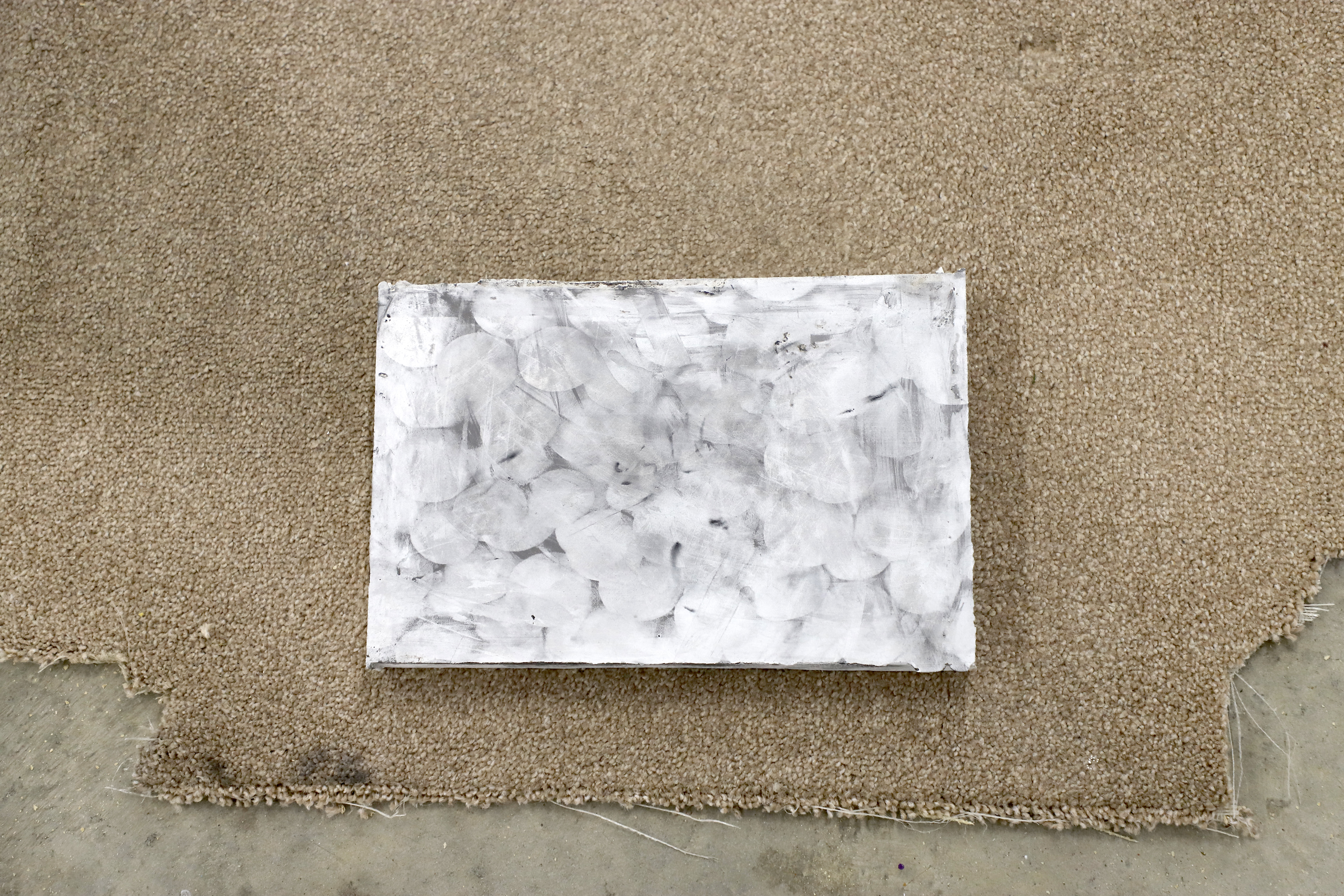 'Untitled' (2026) Plaster,  Graphite dust.