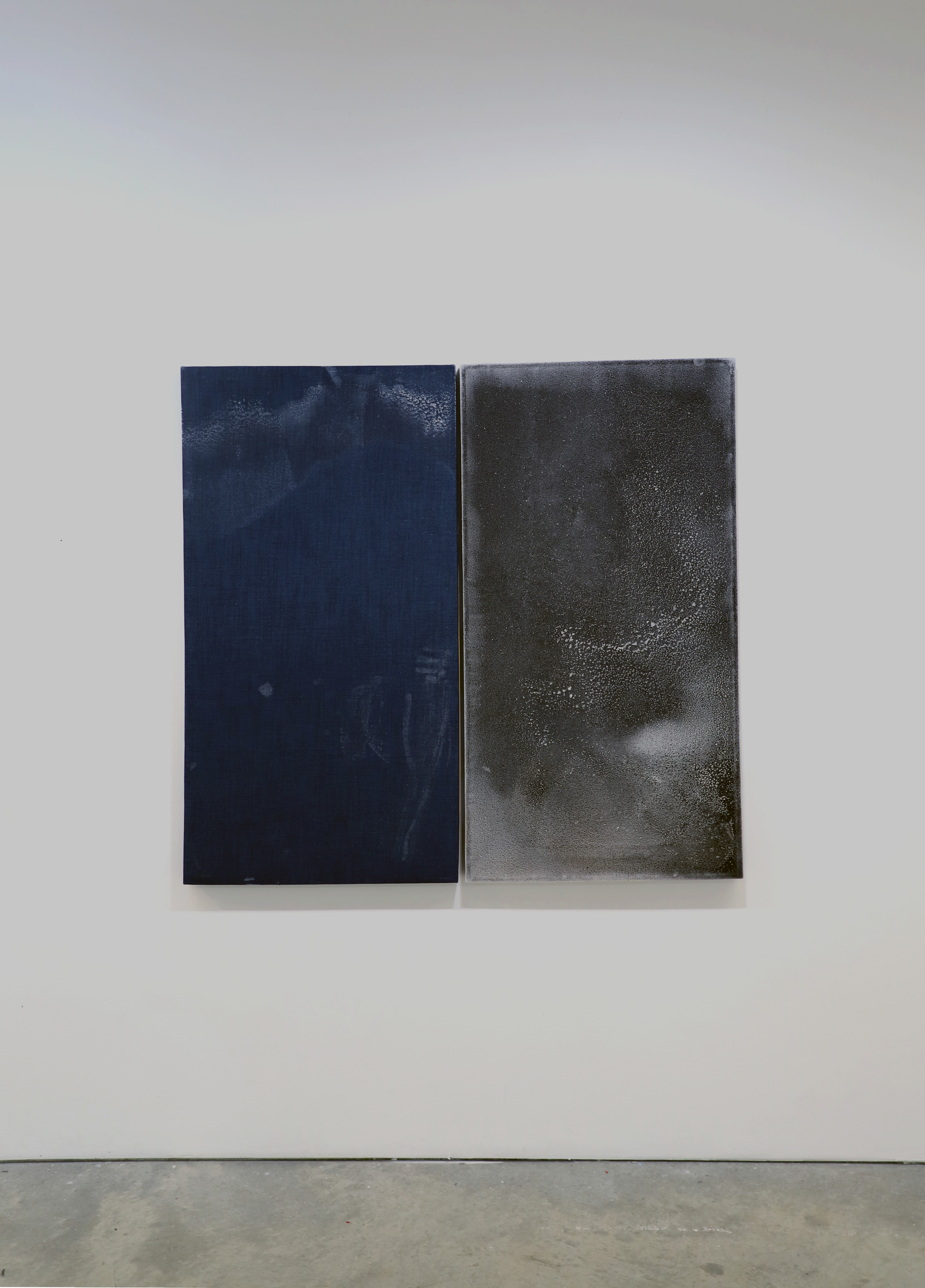 'Untitled' (2026)  Sound insulation boards, salt residue.