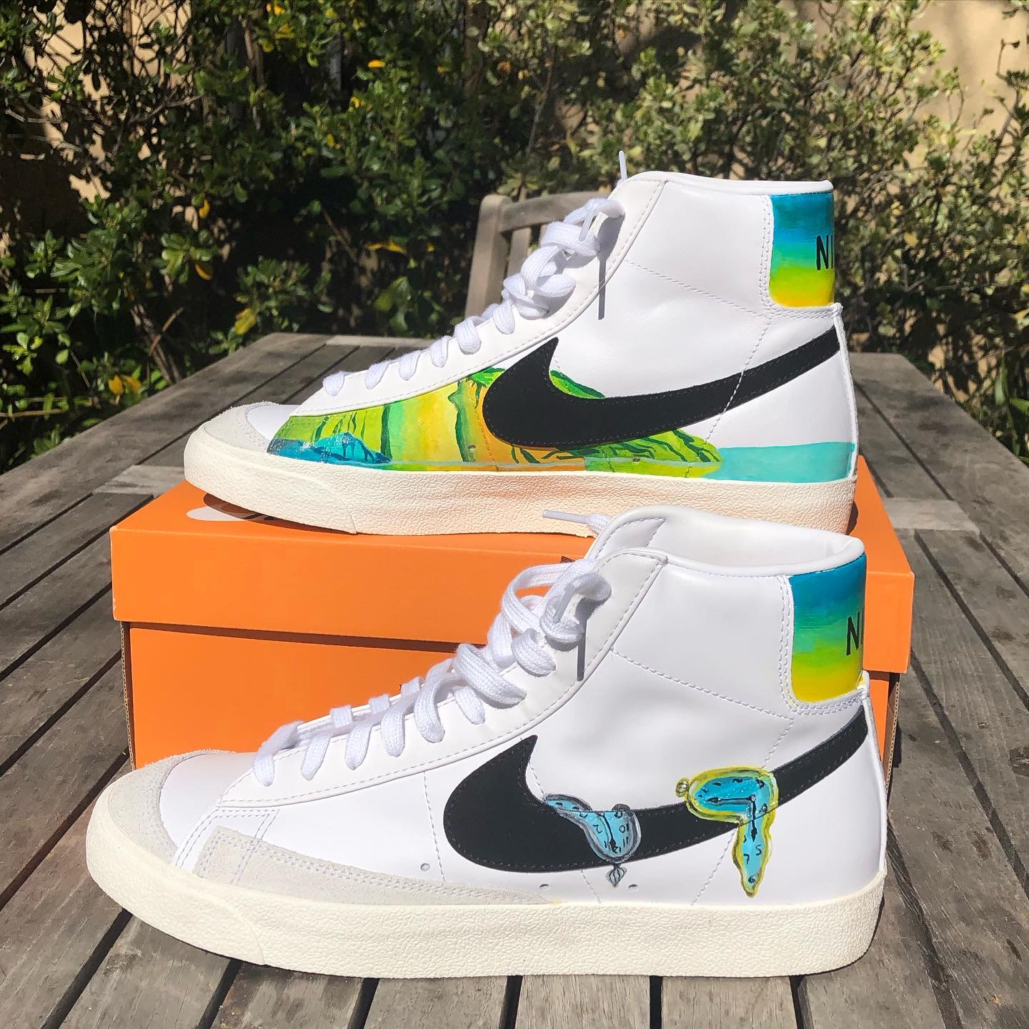 Salvador Dali custom Nike Blazers