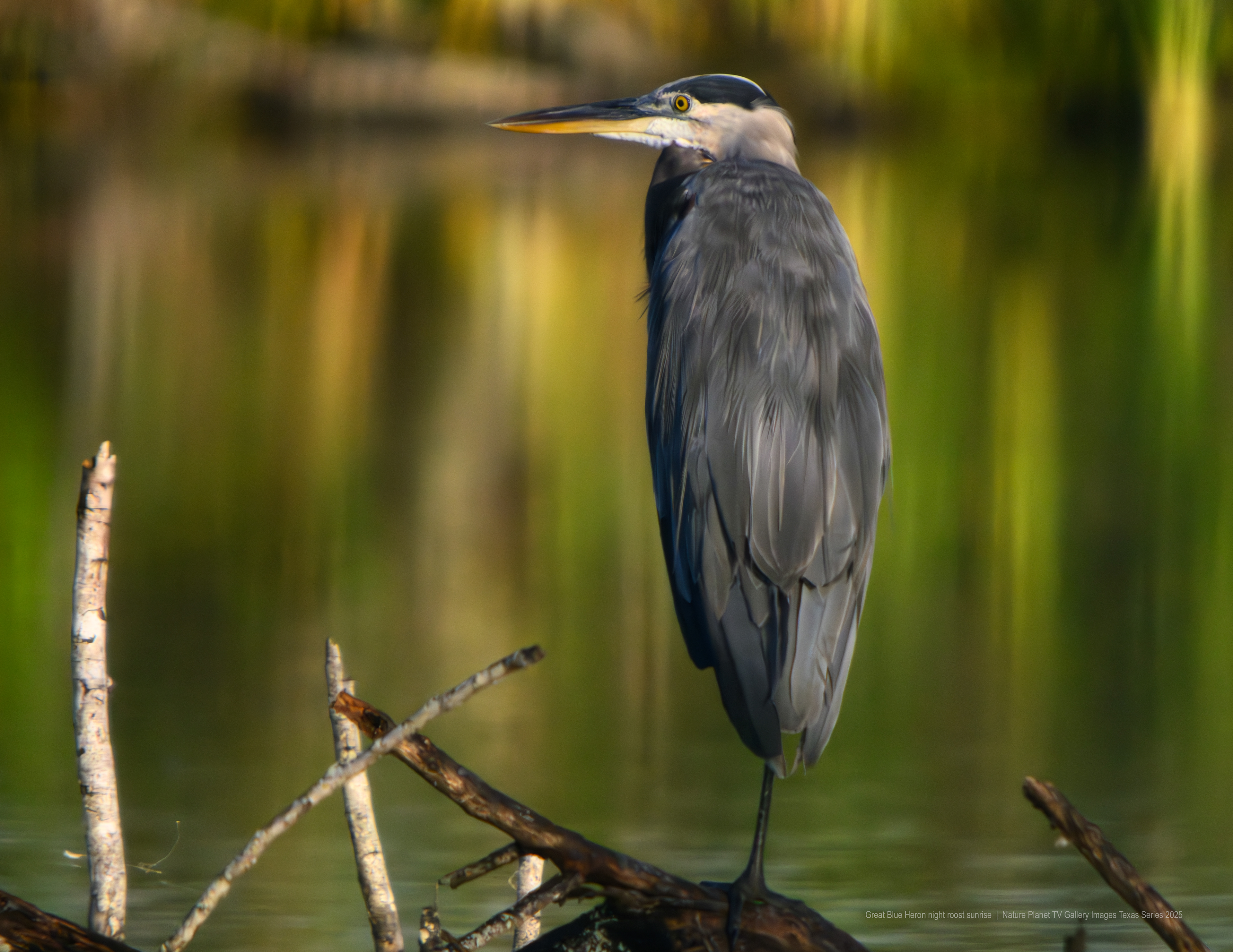 Great Blue Heron back feathers NPTV Images