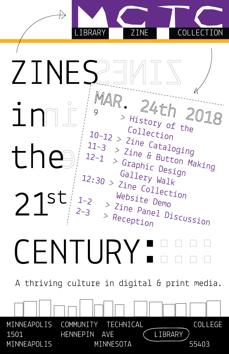 Poster for a presentation at the library promoting the collection & new website