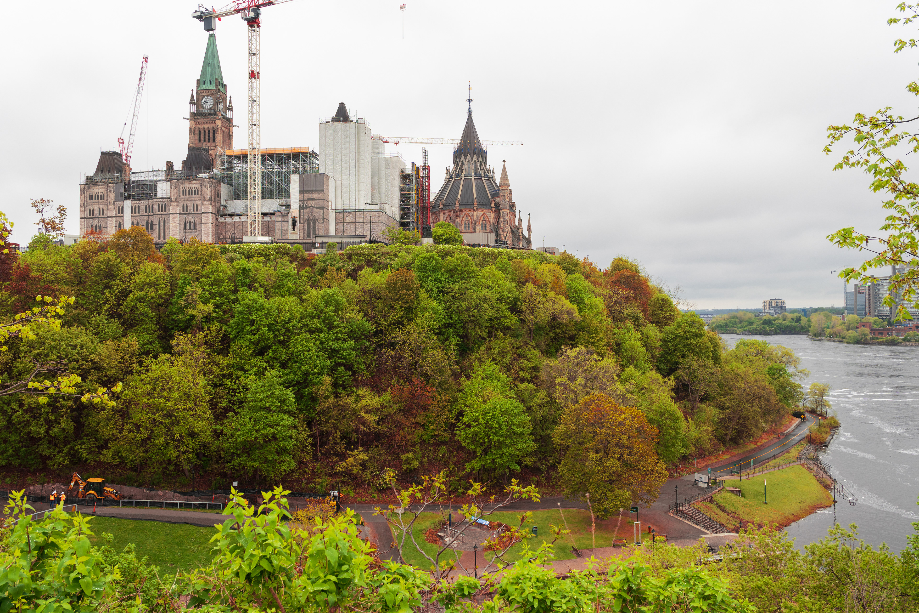 Parliament Hill, under wraps