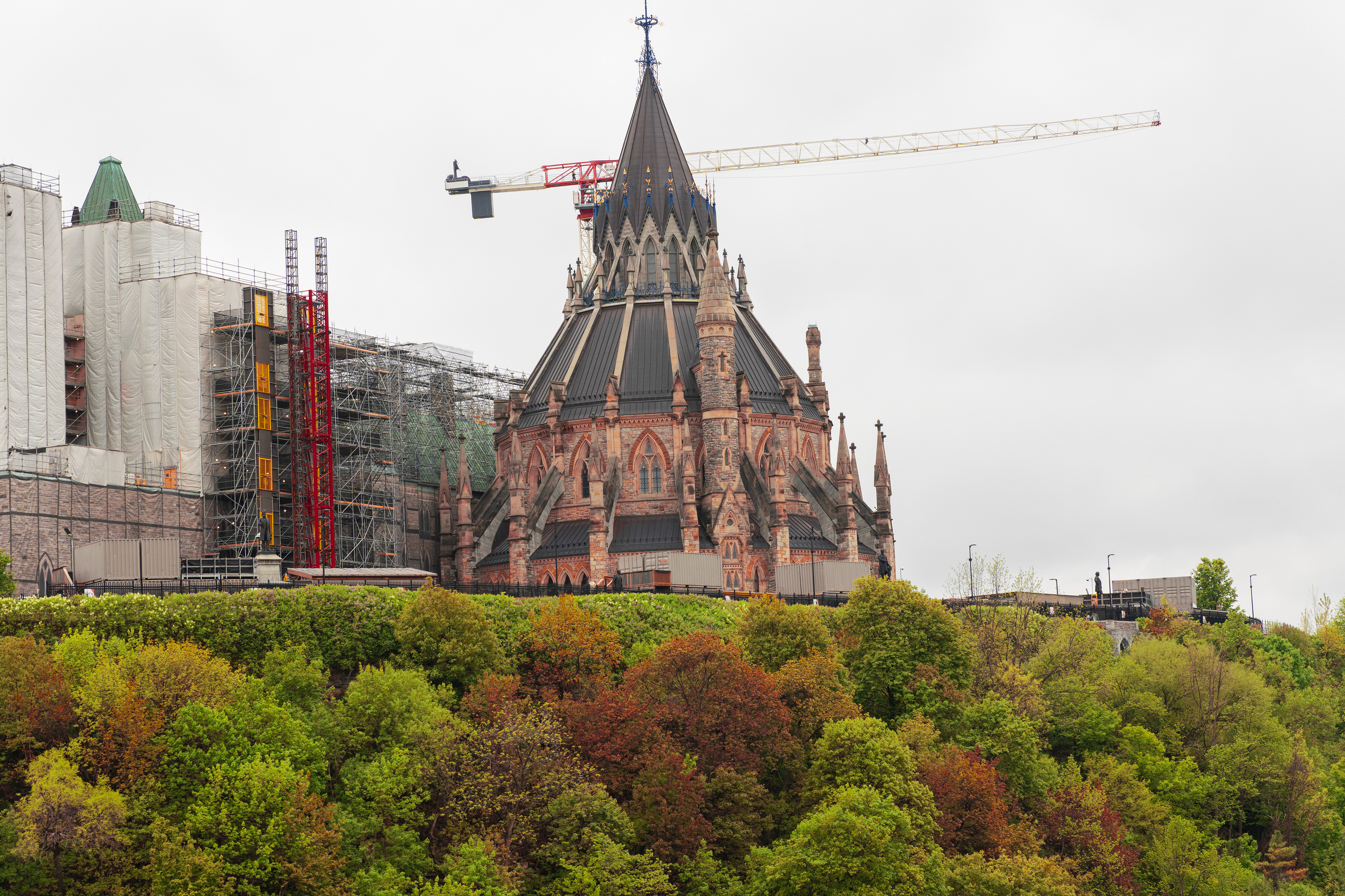 Parliament Hill, under wraps
