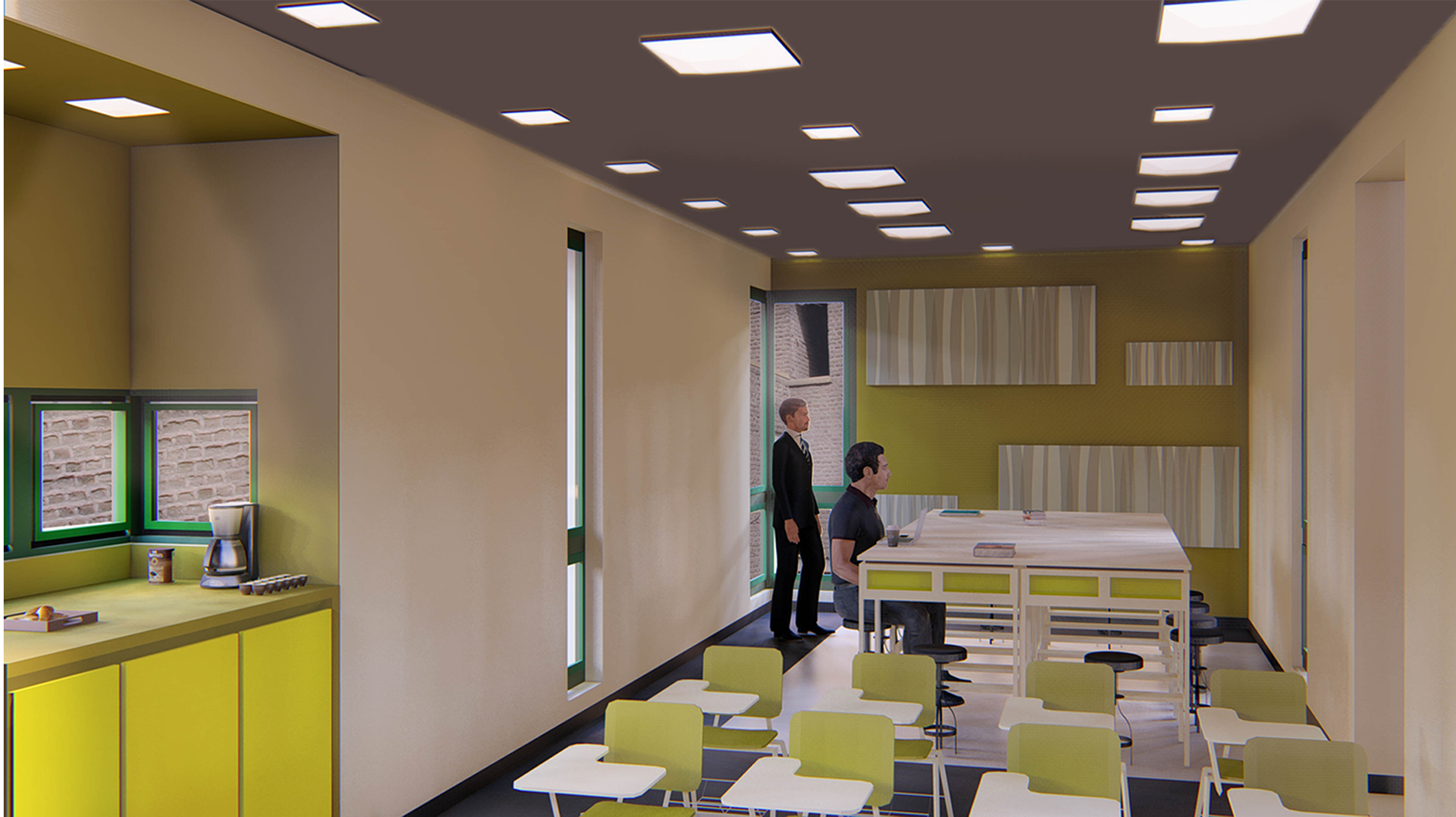 The space arrangement for different types of classes