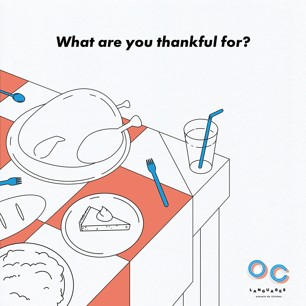 Thanksgiving card to get students acquainted with the holiday